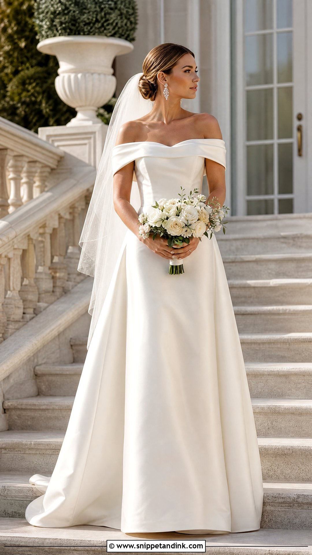Vintage Off Shoulder Wedding Dress - Snippet and Ink - 25 Simple Vintage Wedding Dress Ideas