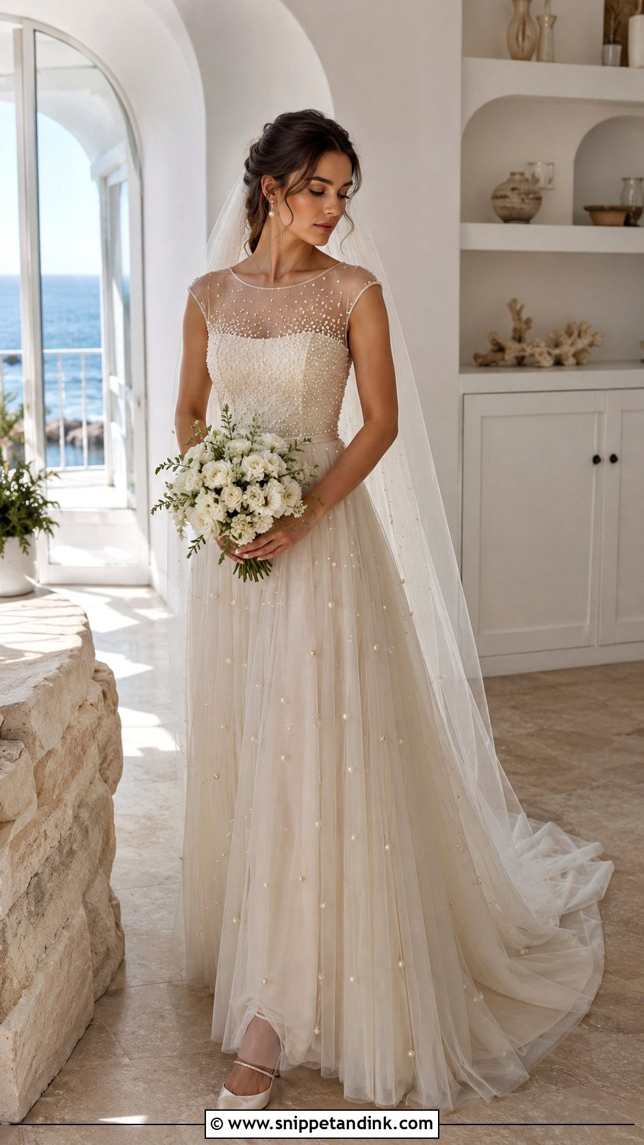 Vintage Pearl Wedding Dress - Snippet and Ink - 25 Vintage Wedding Dress Aesthetic Ideas