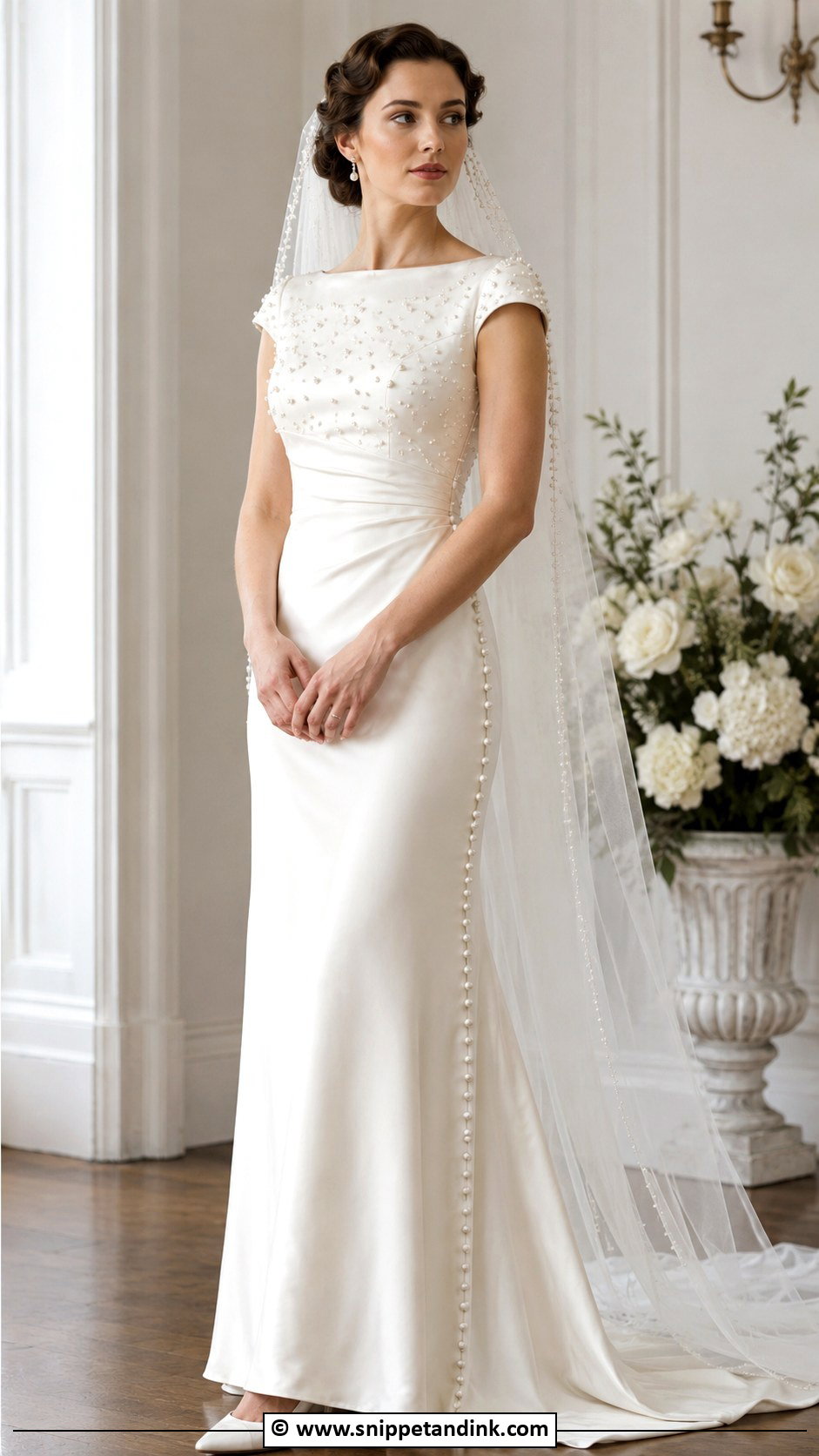 Vintage Pearl Wedding Dress - Snippet and Ink - 35 Vintage Wedding Dresses