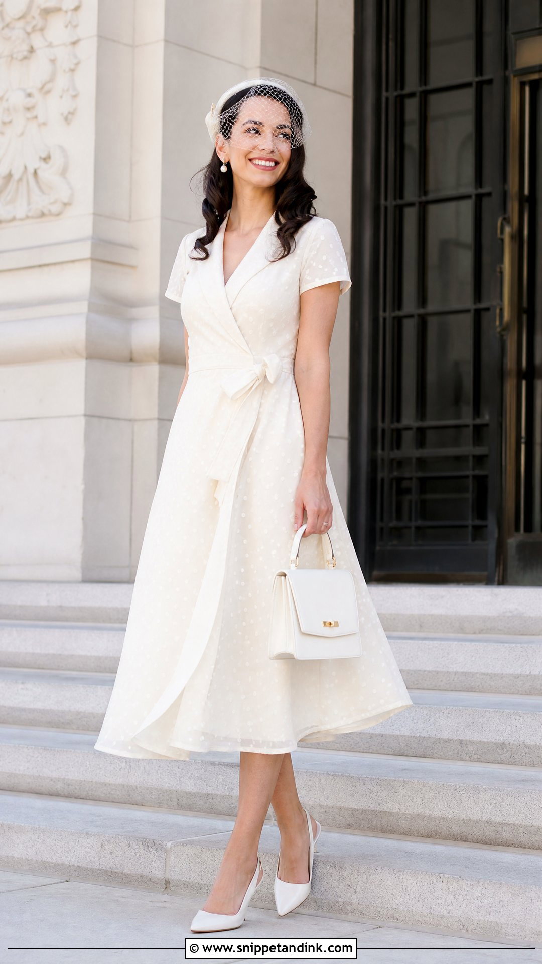 Vintage Polka Dot Civil Wedding Dress - Snippet and Ink - 20 Vintage Civil Wedding Dress Ideas