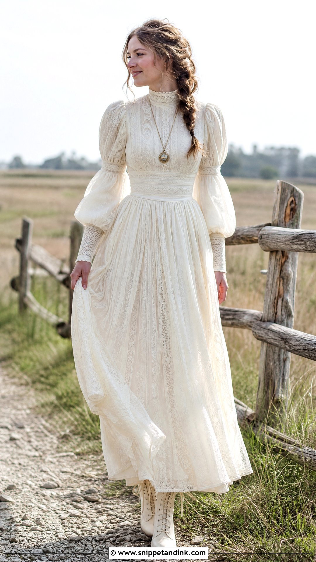 Vintage Prairie Wedding Dress - Snippet and Ink - 20 Vintage Bohemian Wedding Dresses