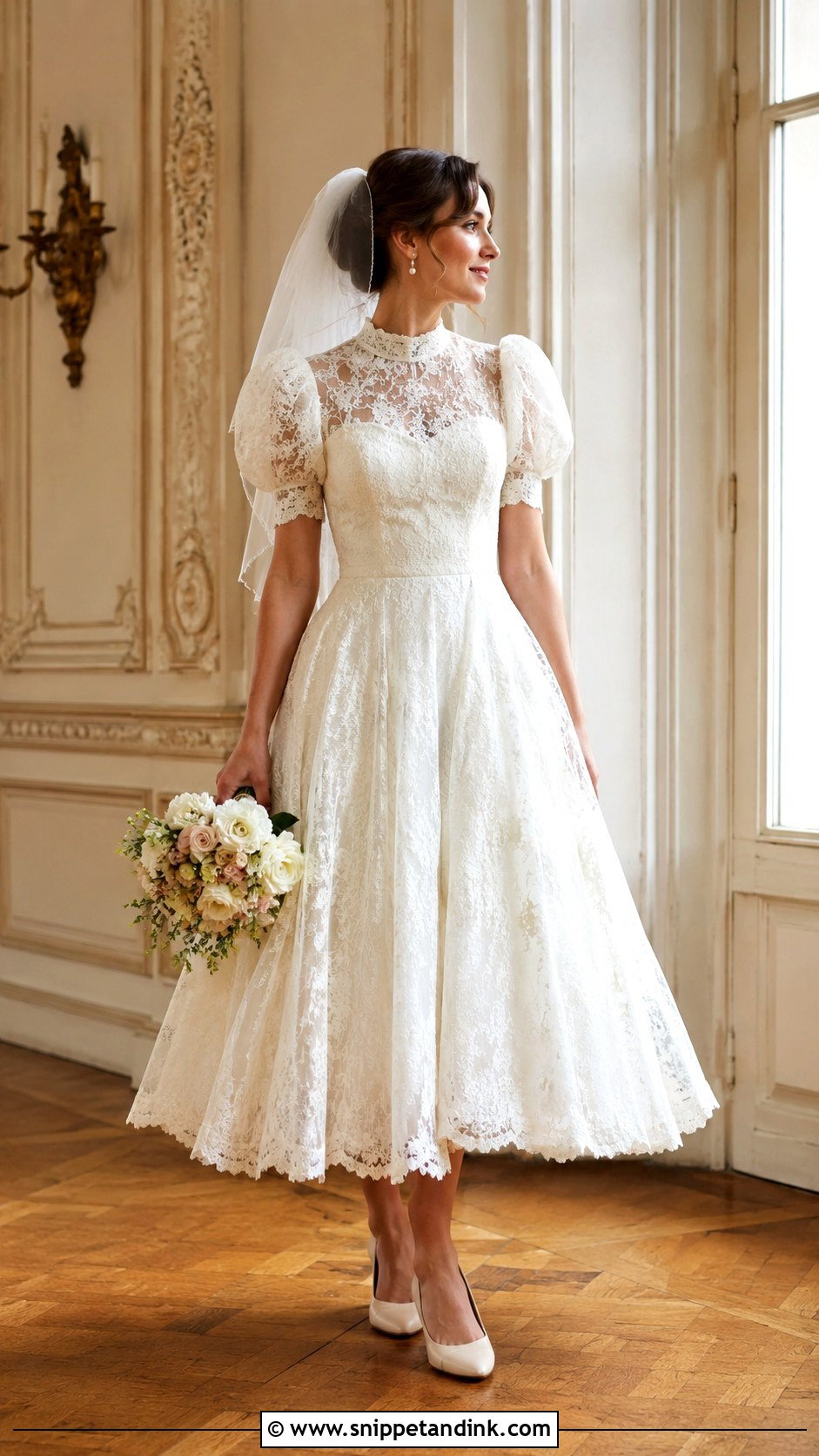 Vintage Puff Sleeve Wedding Dress - Snippet and Ink - 25 Puffy Sleeve Wedding Dress Ideas
