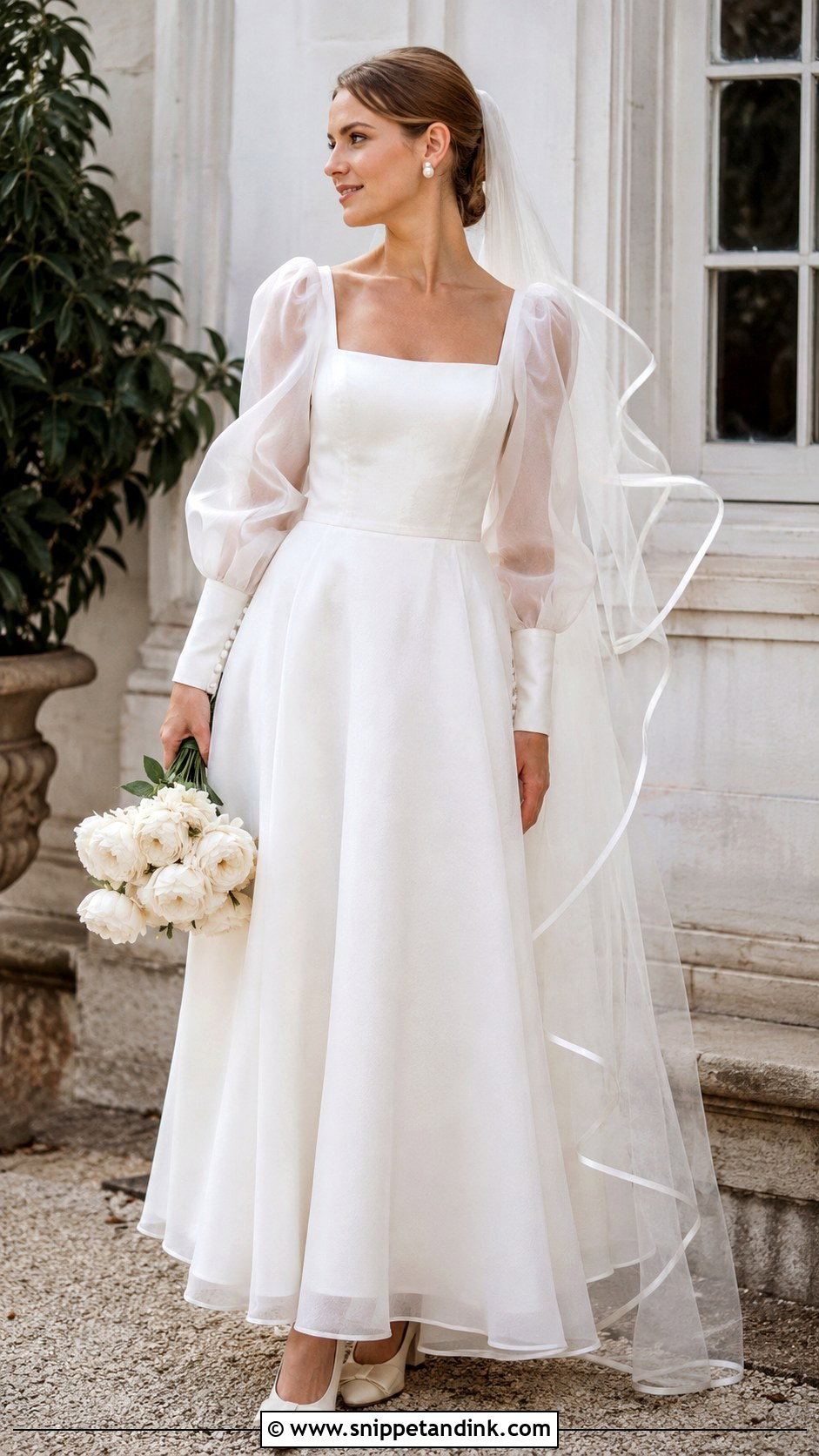 Vintage Puff Sleeve Wedding Dress - Snippet and Ink - 20 Extra Wedding Dresses
