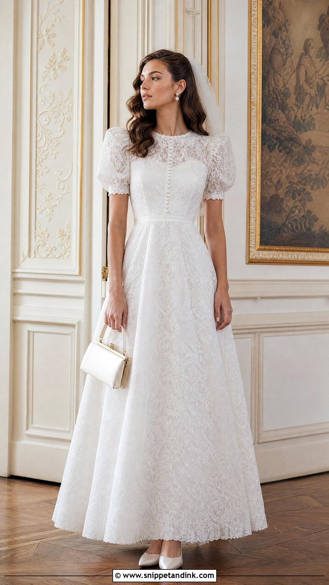 Vintage Puff Sleeve Wedding Dress - Snippet and Ink - 20 Wedding Dress Puff Sleeves