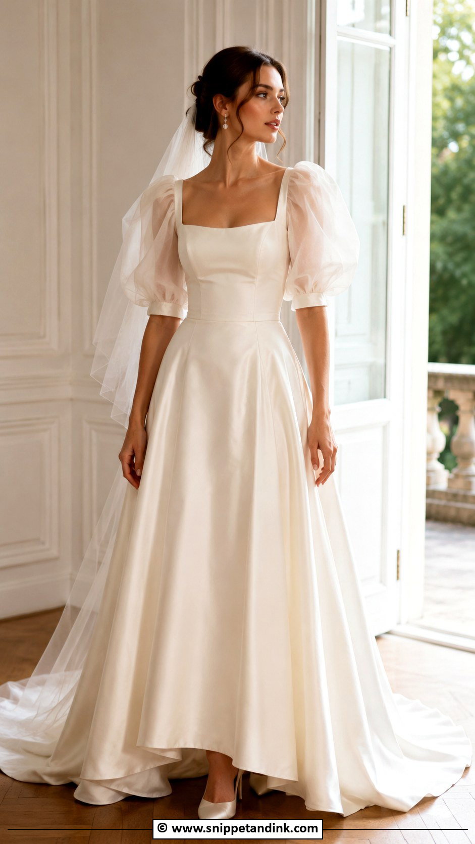 Vintage Puff Sleeve Wedding Dress - Snippet and Ink - 30 Vintage Wedding Dress Ideas