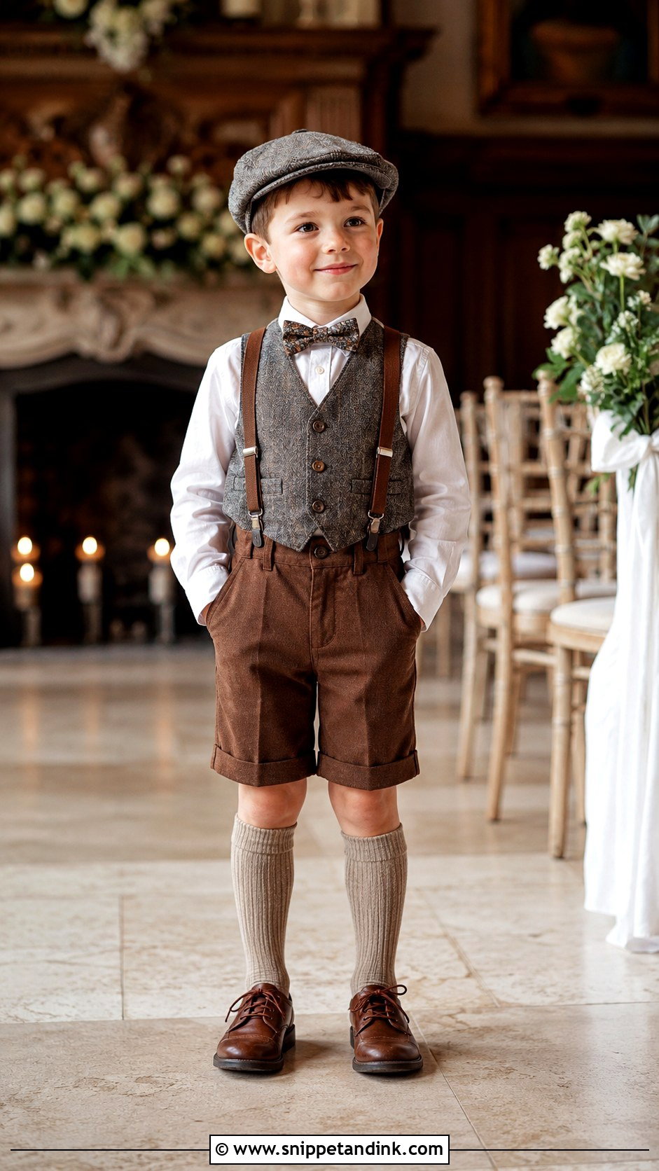 Vintage Ring Bearer Outfit With Flat Cap - Snippet and Ink - 20 Bearer Outfit Ideas