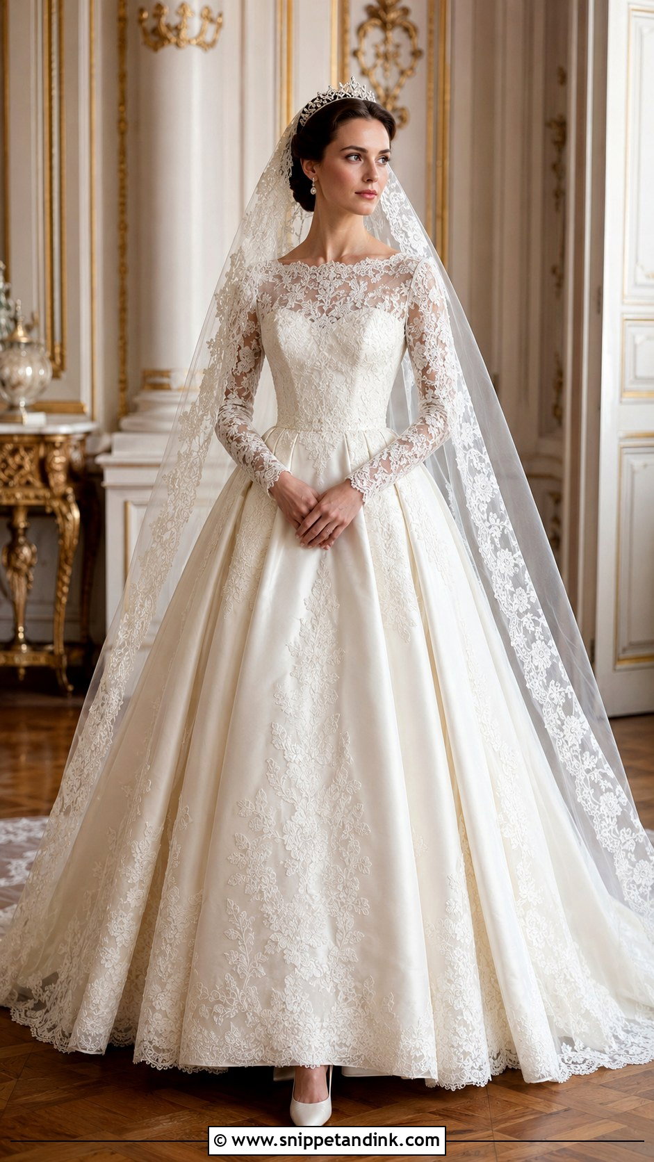 Vintage Royal Lace Princess Bridal Gown - Snippet and Ink - 20 Princess Bridal Gown Ideas