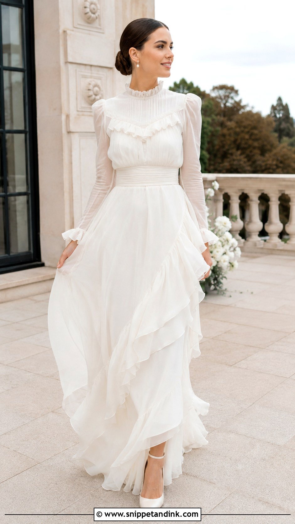 Vintage Ruffle Wedding Dress - Snippet and Ink - 30 Unique Vintage Wedding Dresses