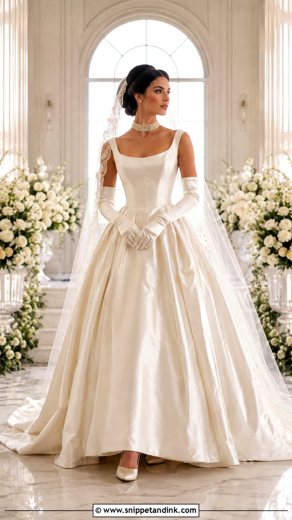 Vintage Satin Ball Gown Wedding Dress - Snippet and Ink - 30 Unique Vintage Wedding Dresses