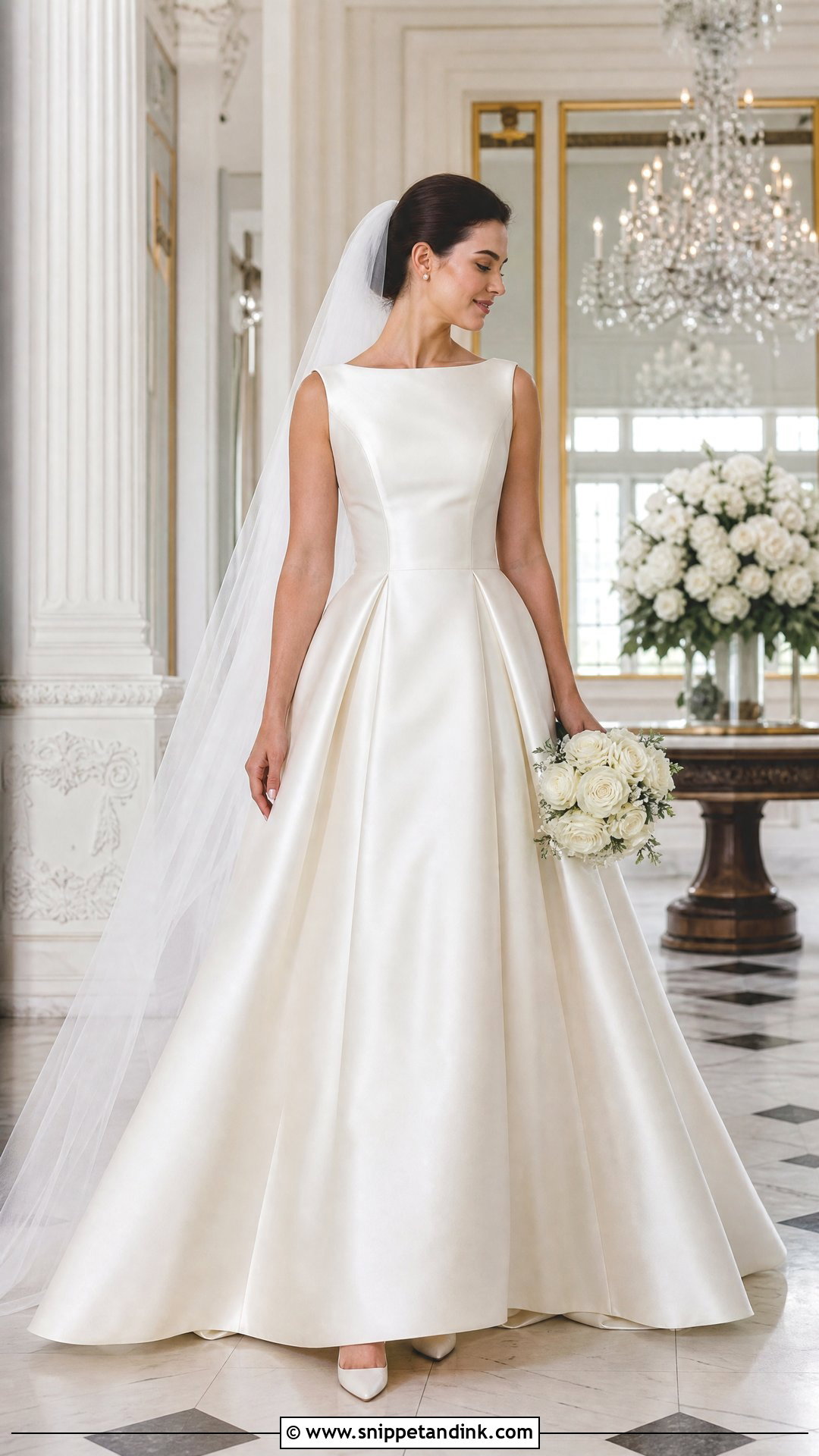 Vintage Satin Ball Gown Wedding Dress - Snippet and Ink - 25 Simple Vintage Wedding Dress Ideas