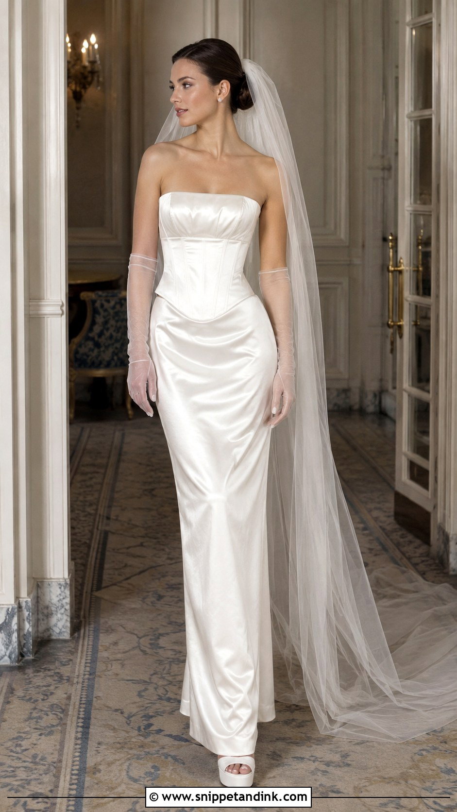 Vintage Satin Wedding Dress - Snippet and Ink - 20 Nicola Peltz Wedding Dress Ideas