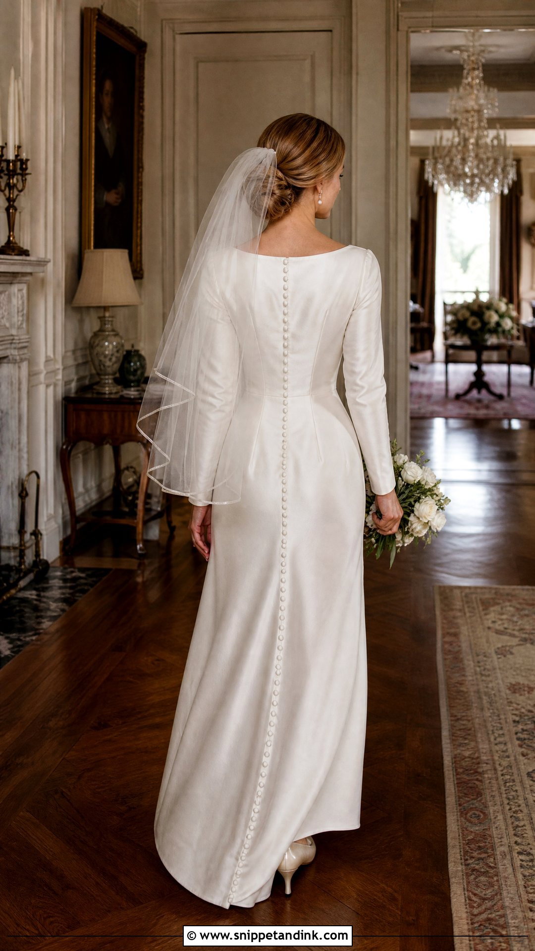 Vintage Silk Wedding Dress With Buttons Down Back - Snippet and Ink - 20 Wedding Dress Buttons Down Back Ideas