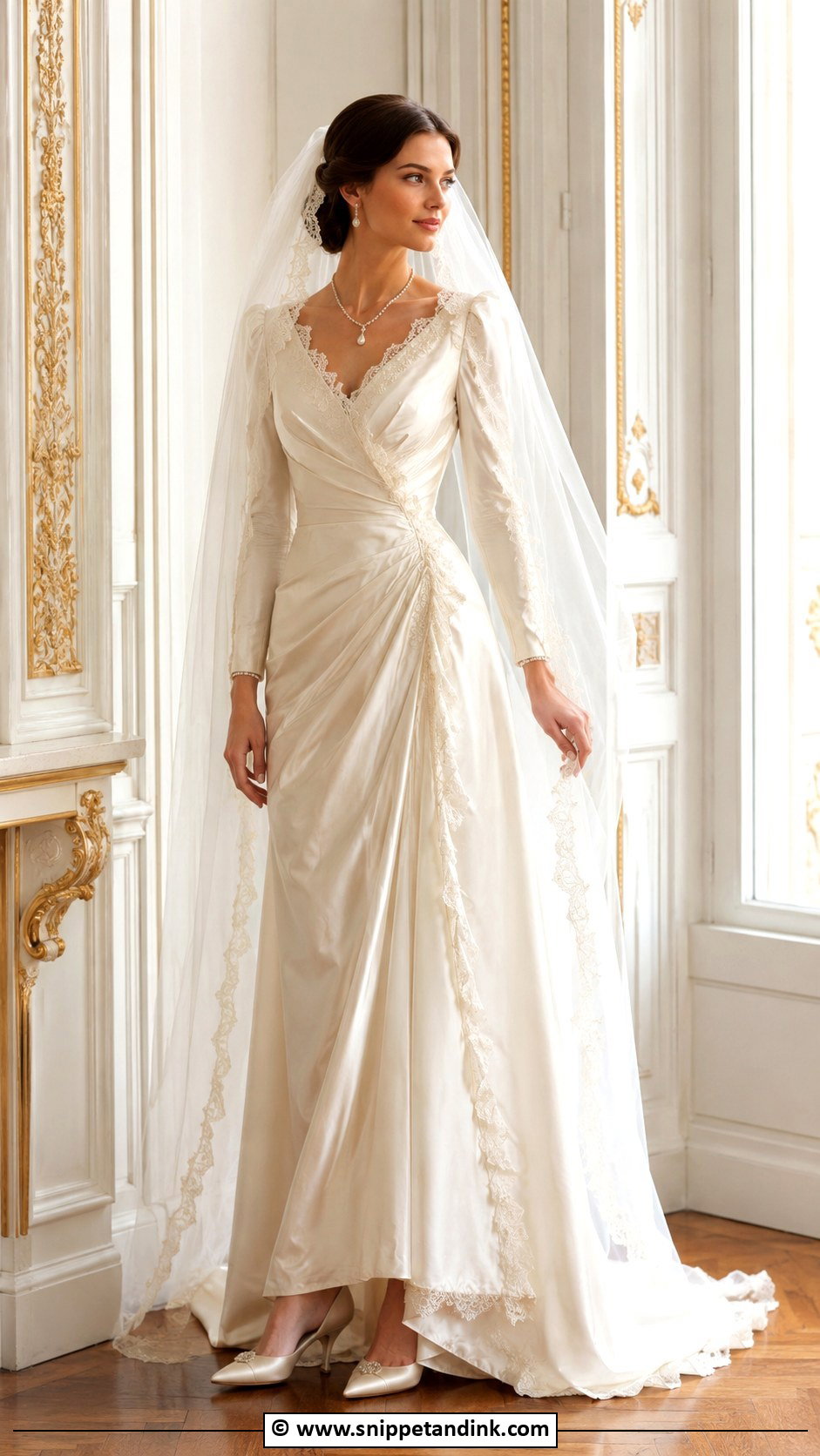 Vintage Silk Wedding Gown - Snippet and Ink - 35 Vintage Wedding Gown Ideas