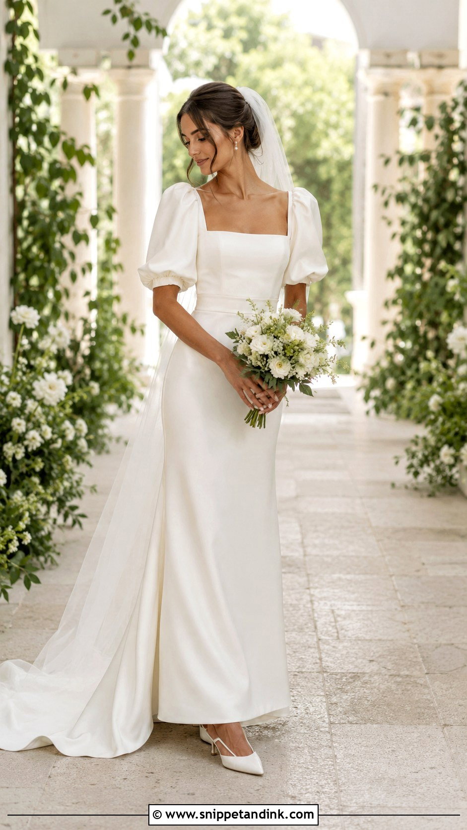 Vintage Square Neck Wedding Dress - Snippet and Ink - 30 Unique Vintage Wedding Dresses