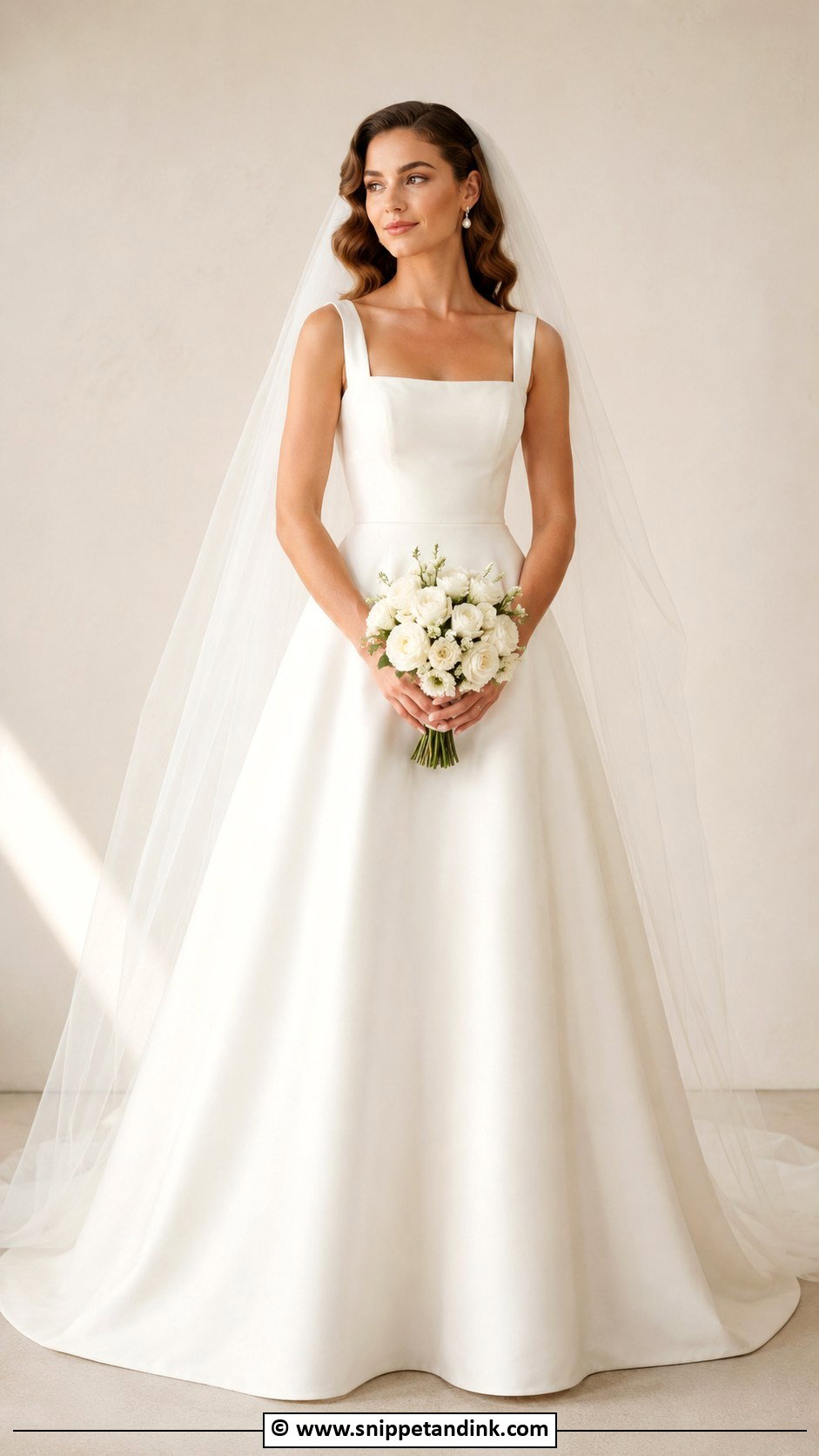 Vintage Square Neck Wedding Dress - Snippet and Ink - 25 Vintage Style Wedding Dresses