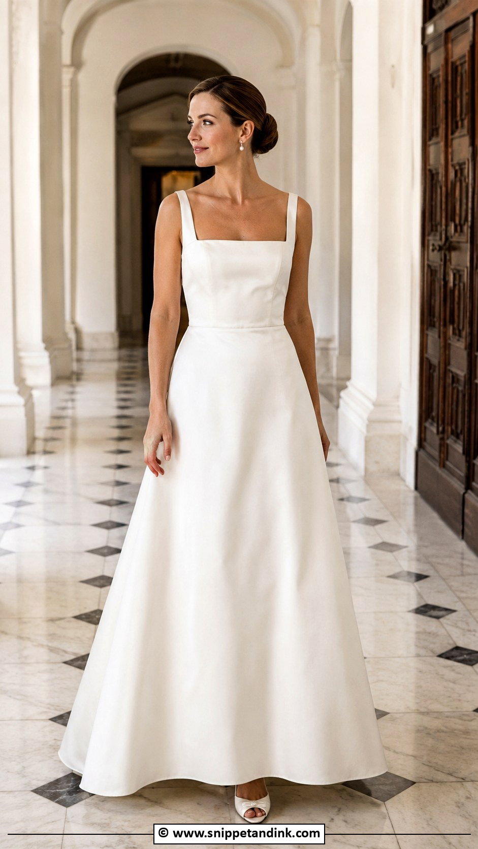 Vintage Square Neck Wedding Gown - Snippet and Ink - 35 Vintage Wedding Gown Ideas