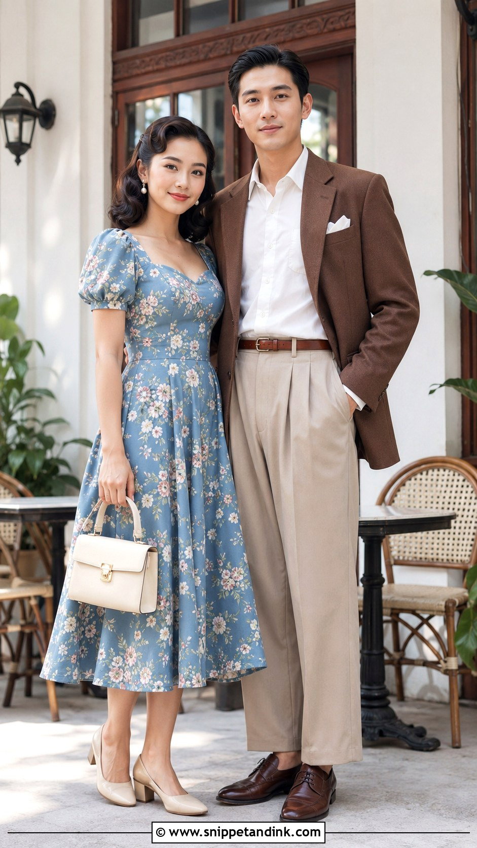 Vintage Tea Dress Prenup Outfit - Snippet and Ink - 20 Prenup Ideas Outfits
