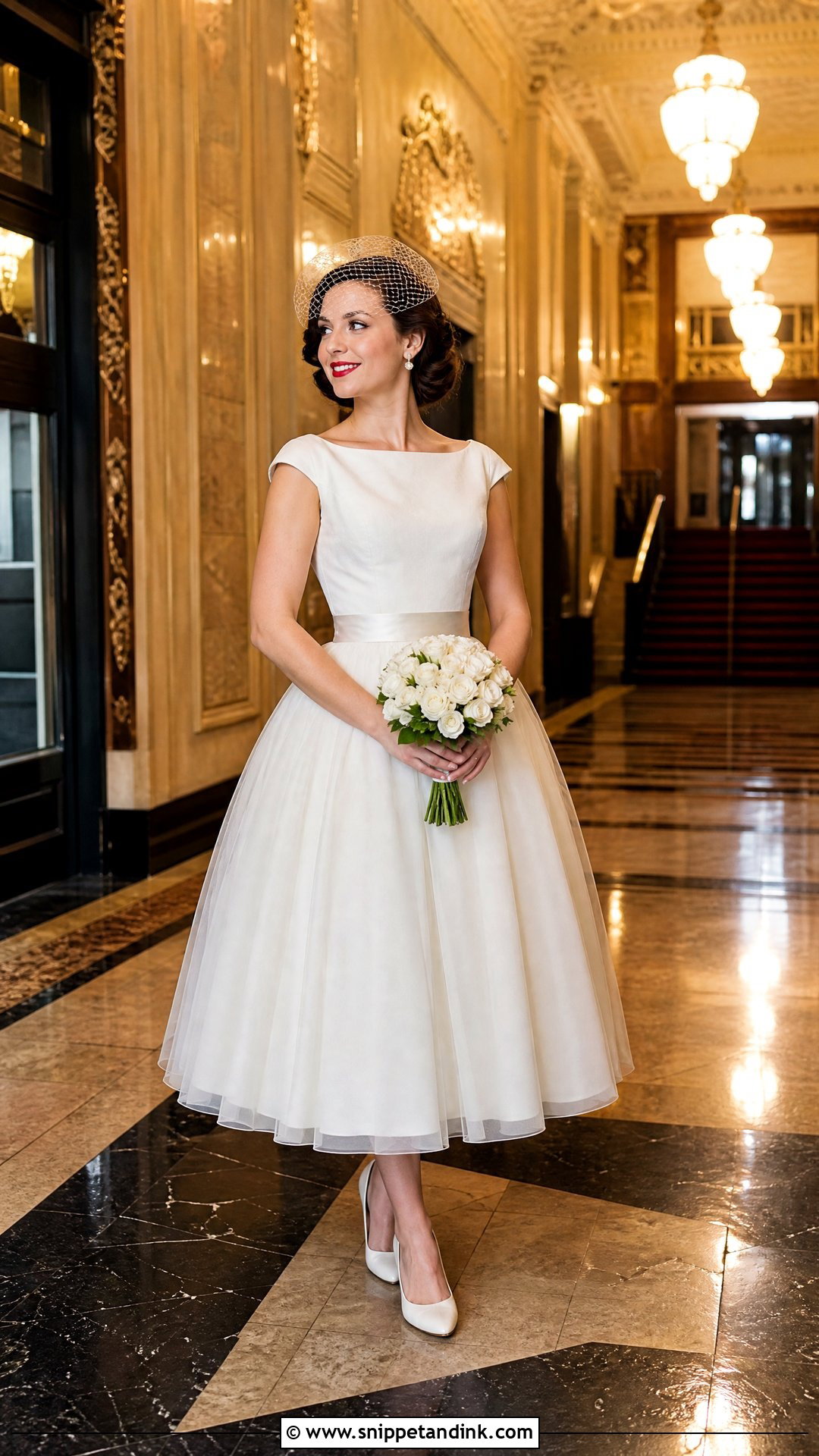 Vintage Tea Length Bridal Dress - Snippet and Ink - 20 Tea Length Bridal Dresses