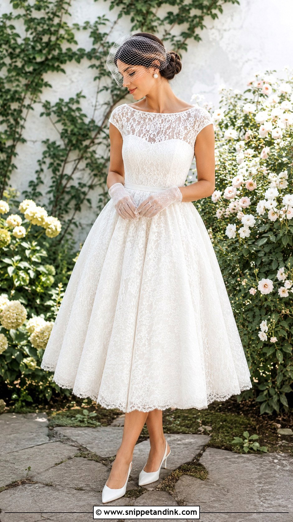 Vintage Tea Length Etsy Wedding Dress - Snippet and Ink - 20 Etsy Wedding Dress Ideas