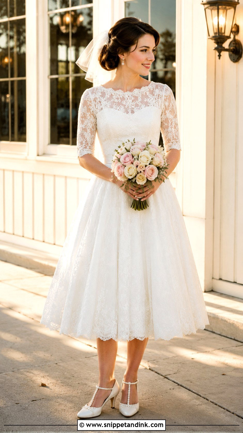Vintage Tea Length Utah Wedding Dress - Snippet and Ink - 20 Utah Wedding Dress Ideas