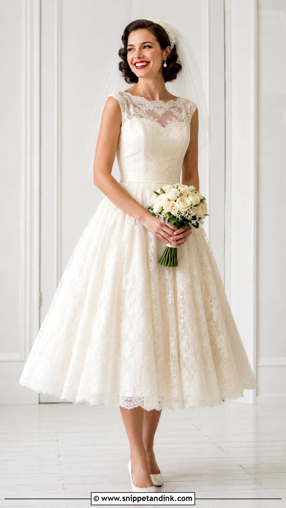 Vintage Tea Length Wedding Dress - Snippet and Ink - 30 Wedding Dresses Aesthetic