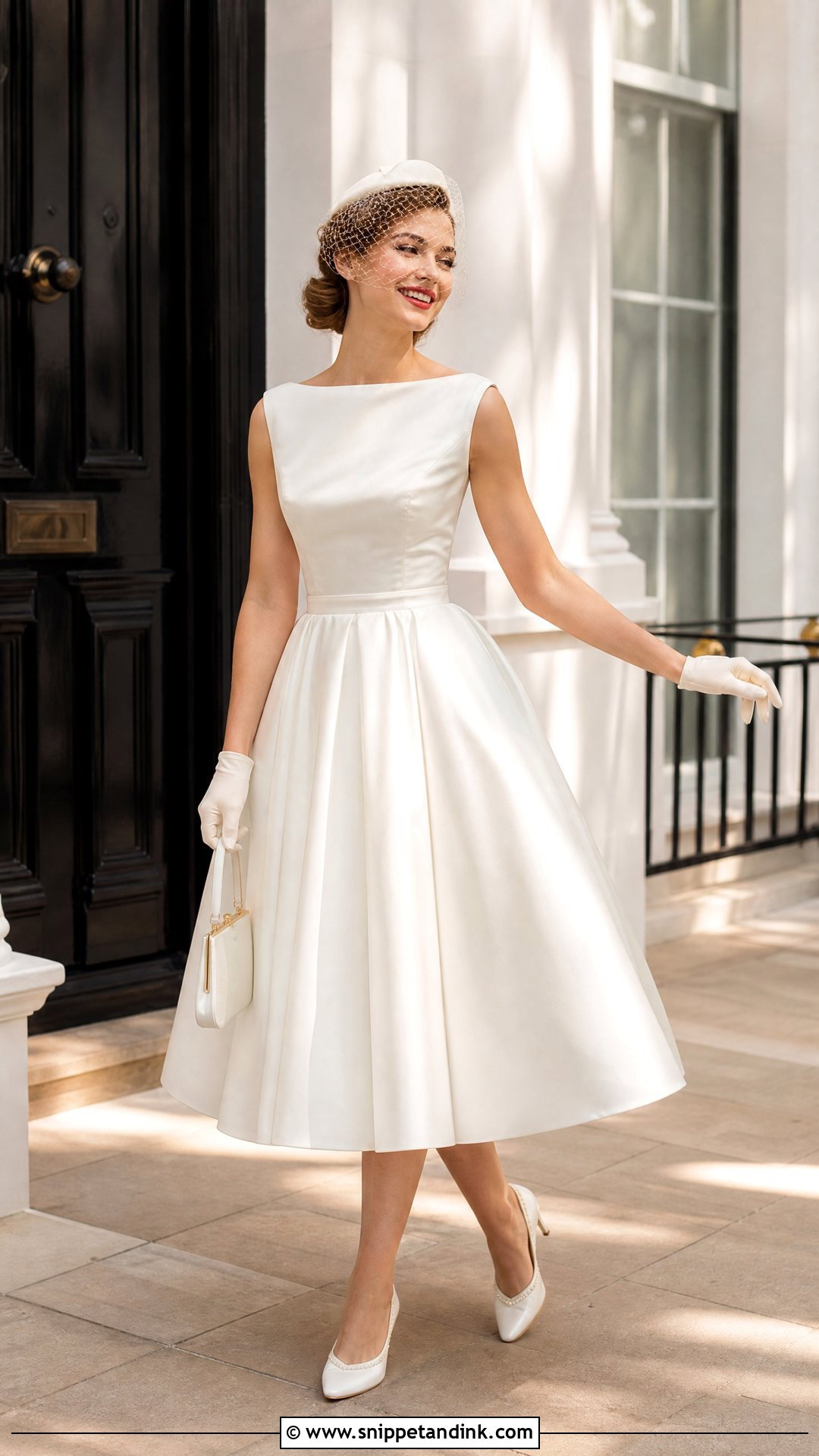 Vintage Tea Length Wedding Dress - Snippet and Ink - 20 Uk Wedding Dress Ideas