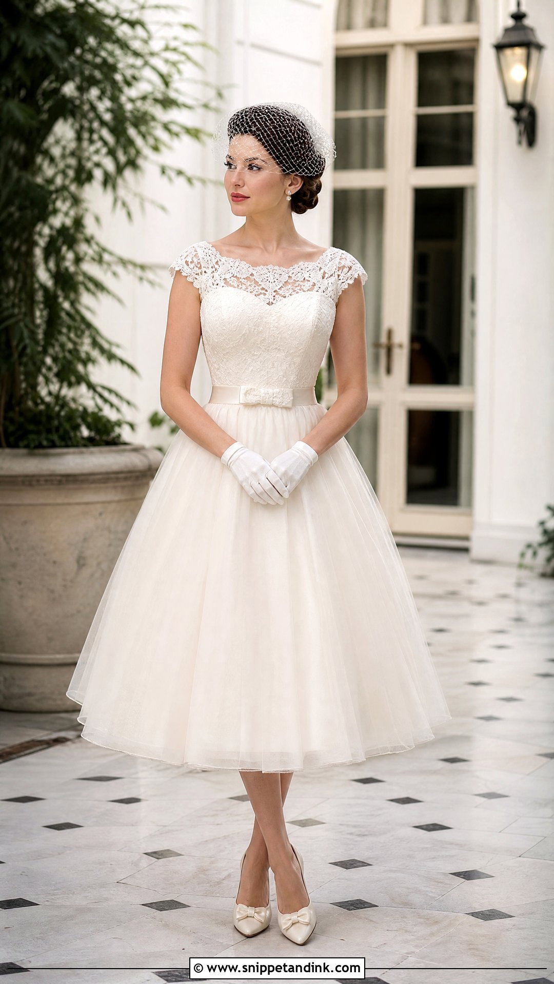 Vintage Tea Length Wedding Gown - Snippet and Ink - 20 Whimsical Wedding Gown Ideas
