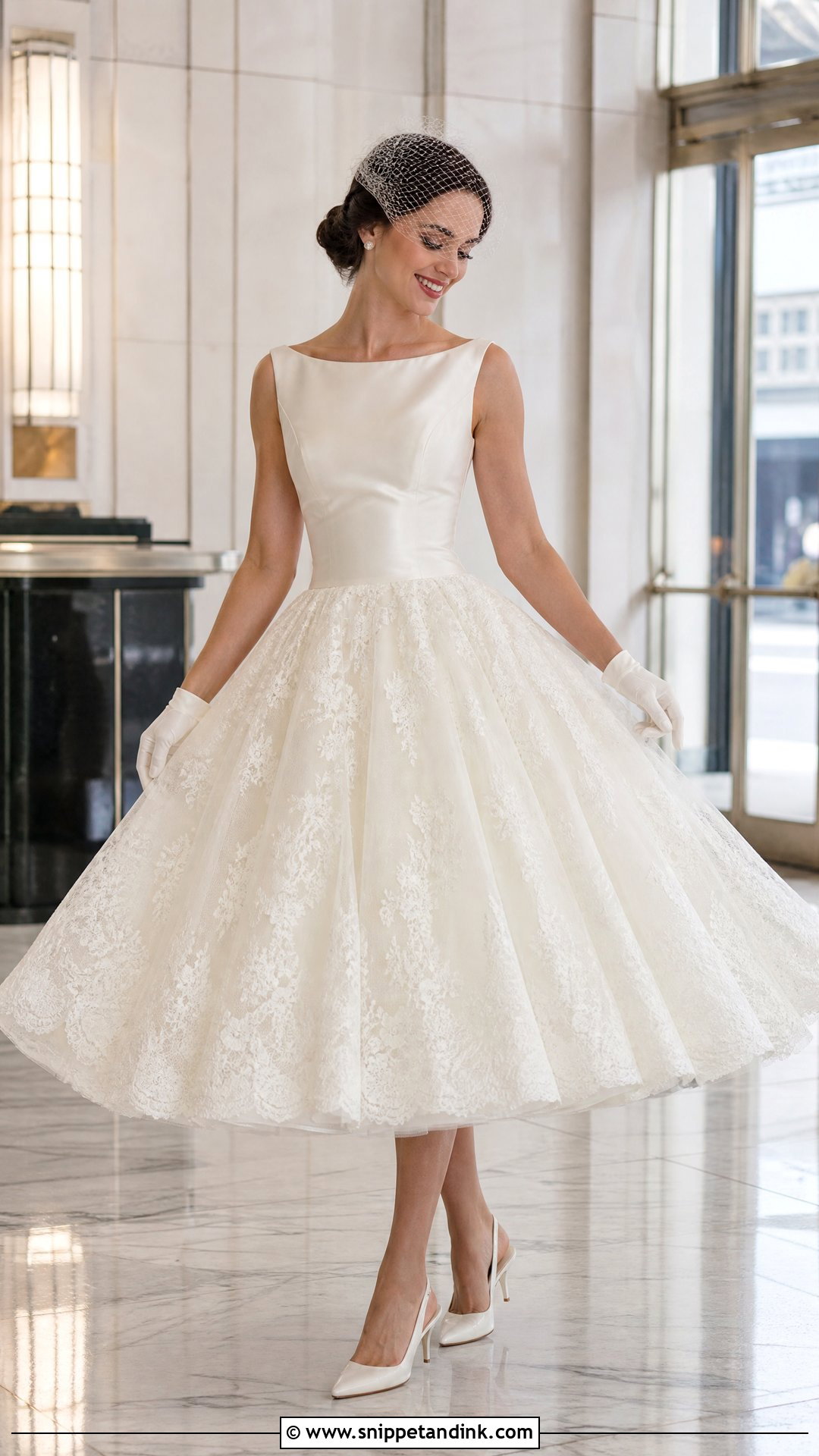 Vintage Tea Length Wedding Gown - Snippet and Ink - 25 Dream Wedding Gown Ideas