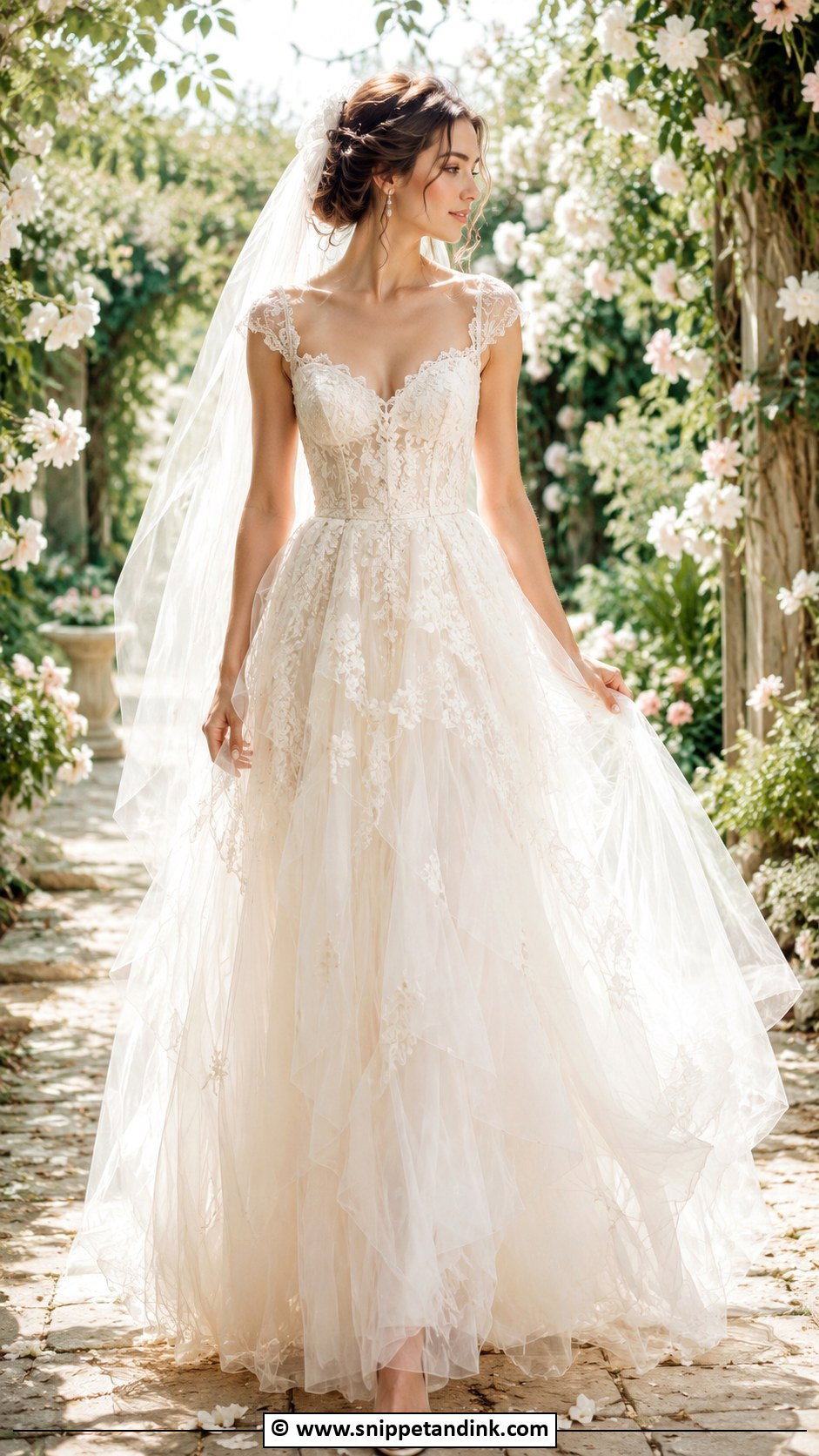 Vintage Tulle Wedding Dress - Snippet and Ink - 35 Vintage Wedding Dresses