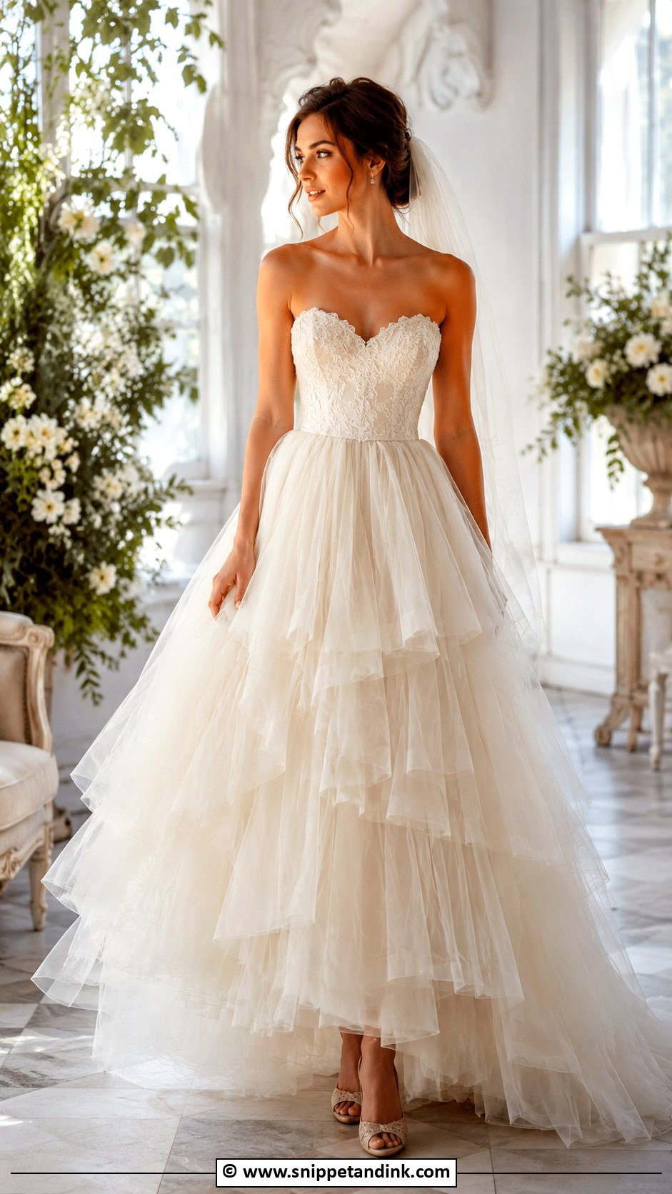 Vintage Tulle Wedding Gown - Snippet and Ink - 35 Vintage Wedding Gown Ideas