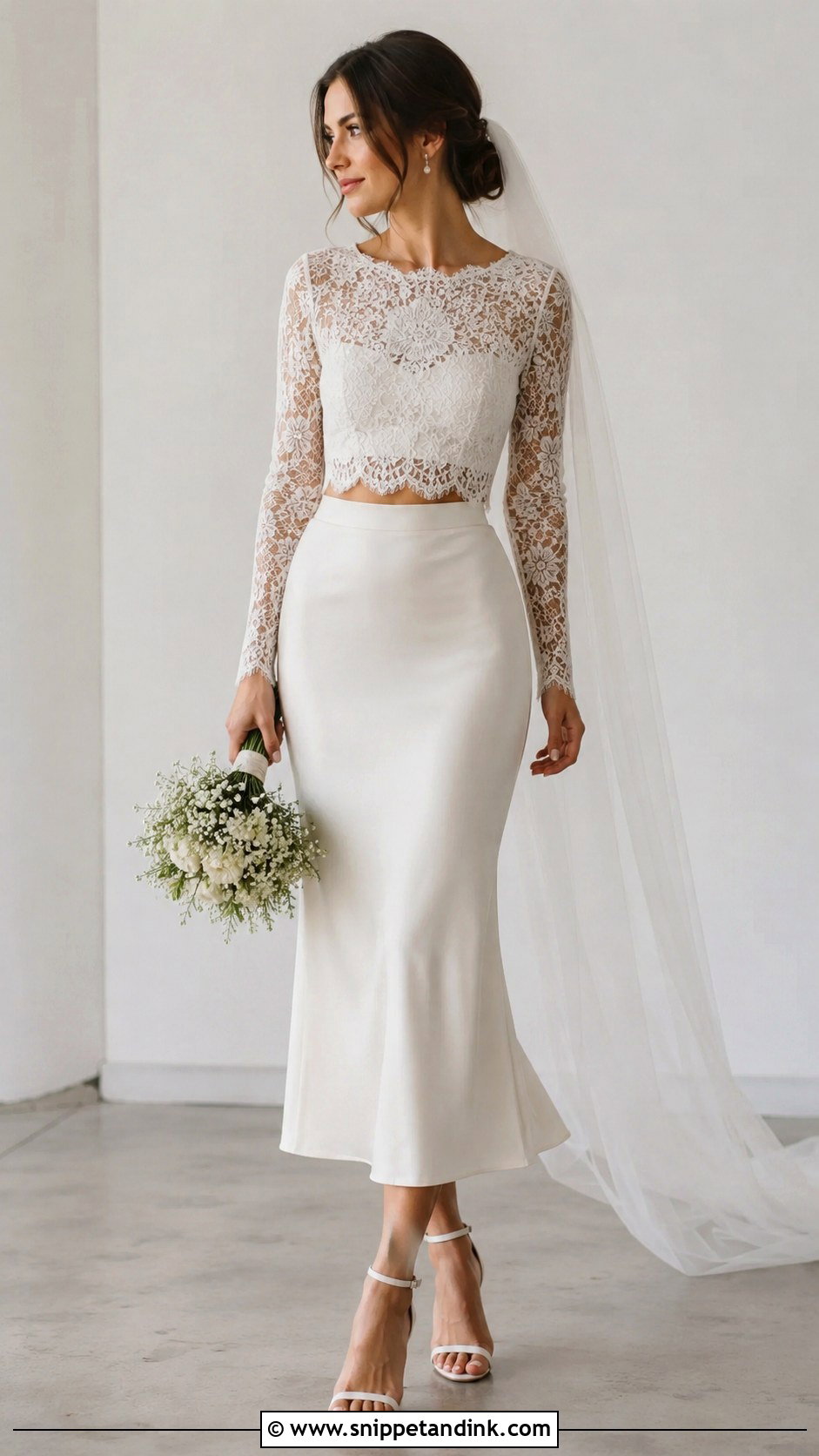 Vintage Two Piece Wedding Dress - Snippet and Ink - 25 Vintage Wedding Dress Aesthetic Ideas