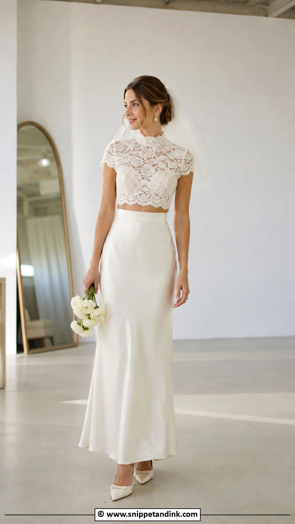 Vintage Two Piece Wedding Dress - Snippet and Ink - 30 Vintage Wedding Dress Ideas