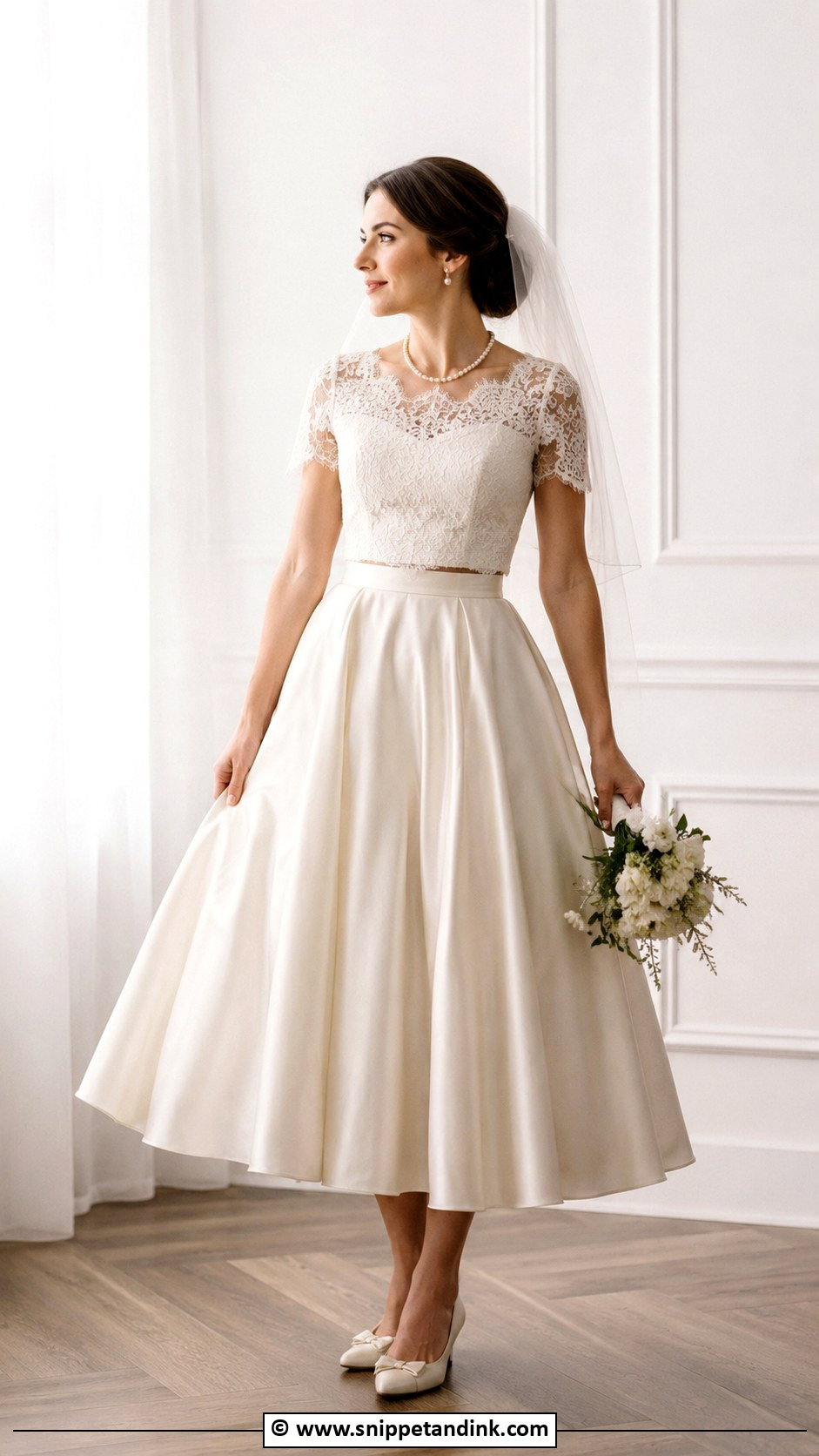 Vintage Two Piece Wedding Gown - Snippet and Ink - 35 Vintage Wedding Gown Ideas