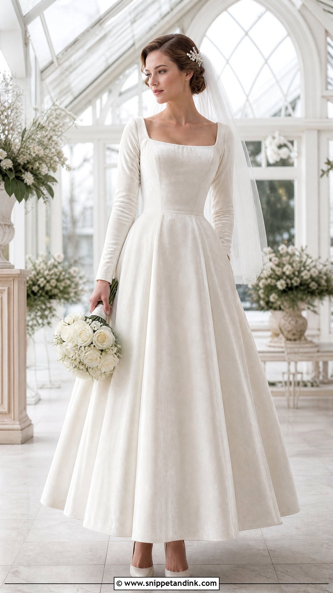 Vintage Velvet Winter Bridal Dress - Snippet and Ink - 20 Vintage Bridal Dresses
