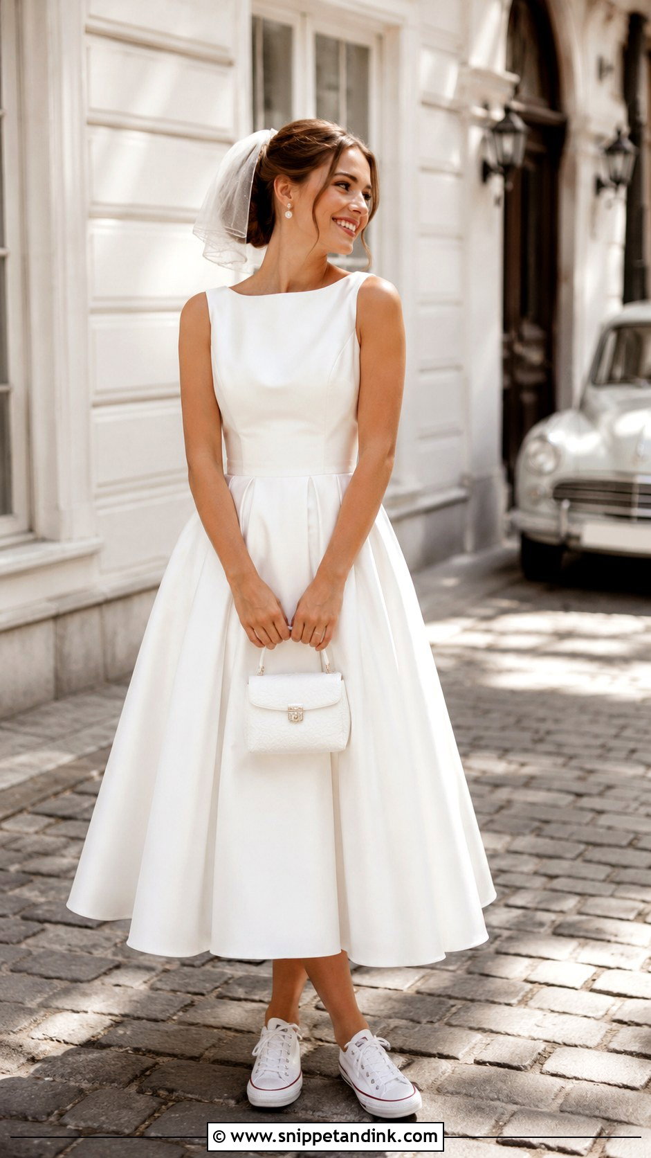 Vintage Wedding Converse With A Retro Dress - Snippet and Ink - 30 Wedding Converse Ideas