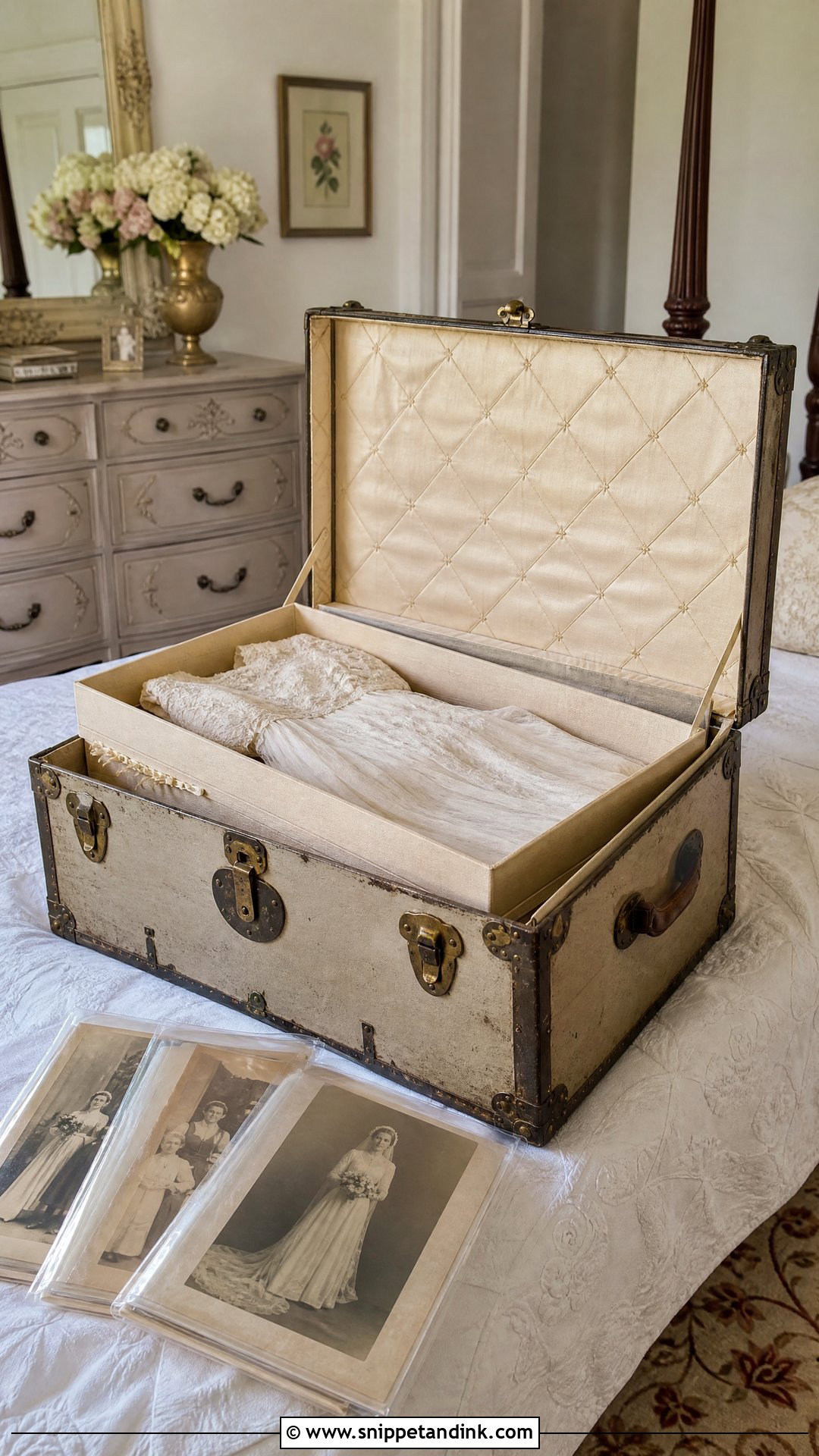 Vintage Wedding Dress Box - Snippet and Ink - 20 Wedding Dress Box Ideas