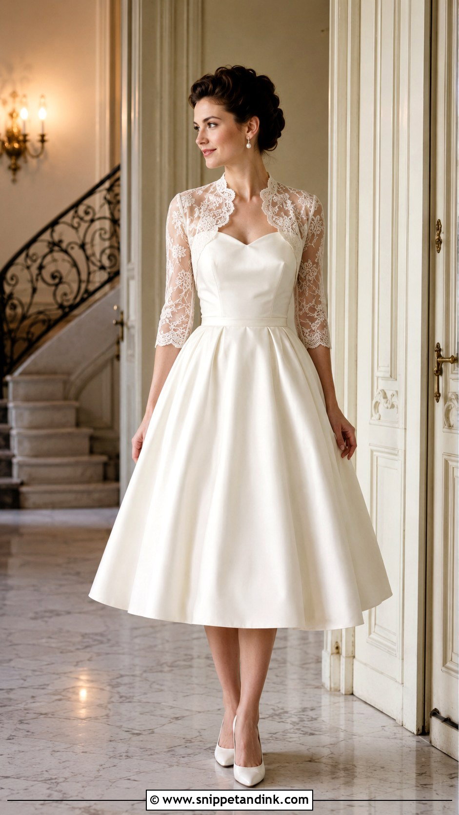 Vintage Wedding Dress With Detachable Bolero - Snippet and Ink - 25 Two in One Wedding Dress Ideas