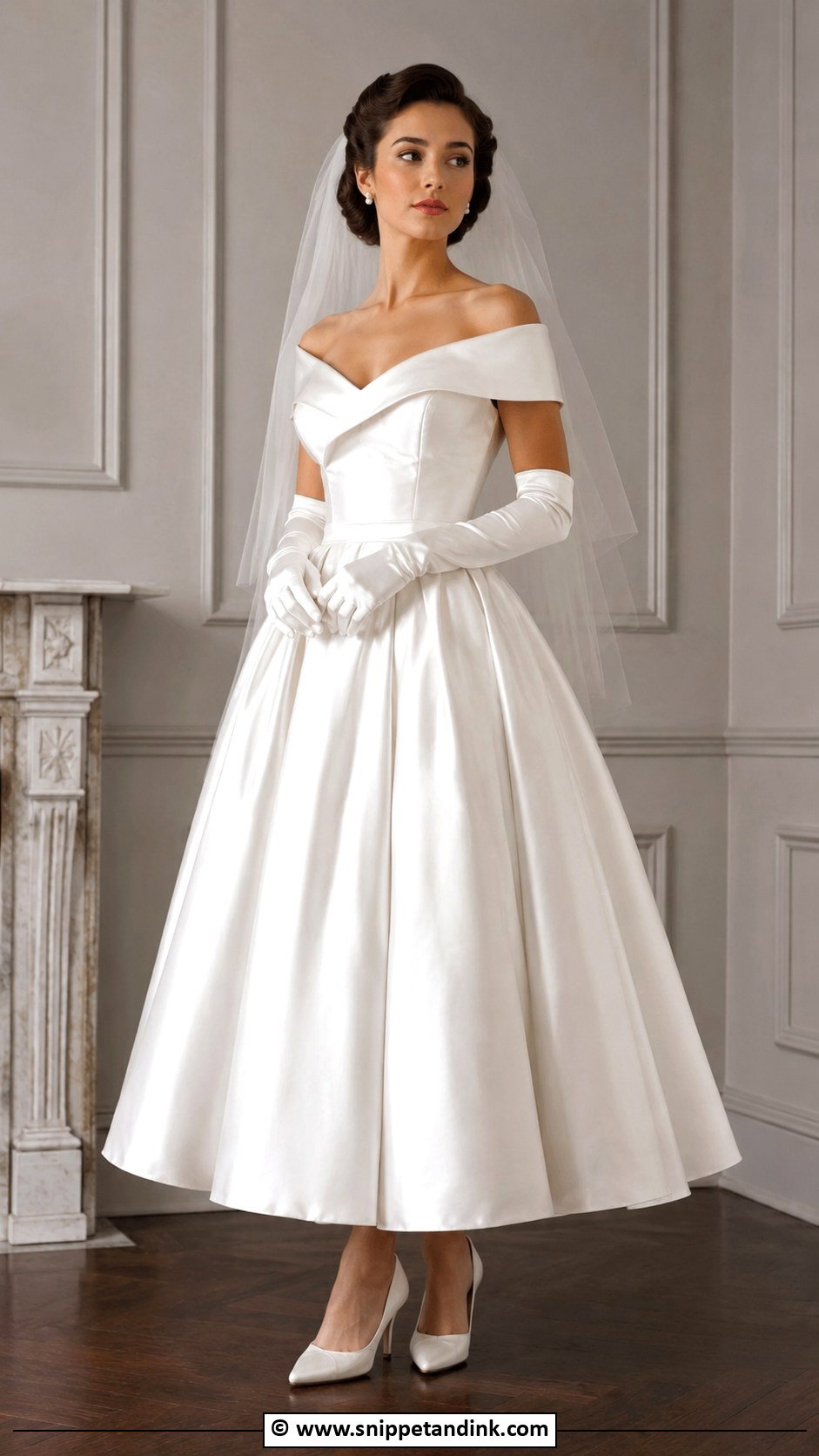 Vintage Wedding Dress With Gloves - Snippet and Ink - 30 Vintage Wedding Dress Ideas