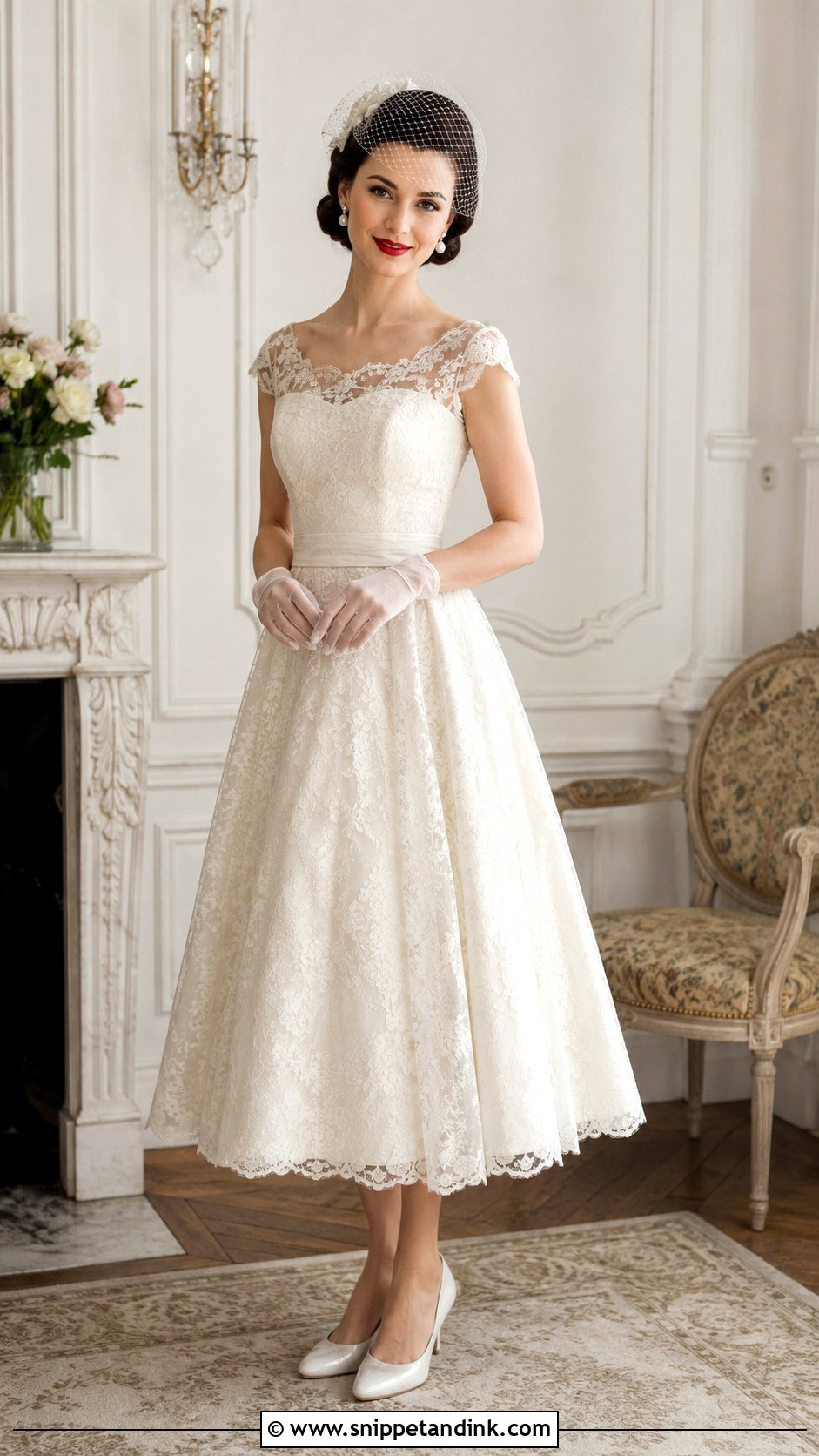 Vintage Wedding Dress With Gloves - Snippet and Ink - 25 Wedding Dresses with Gloves