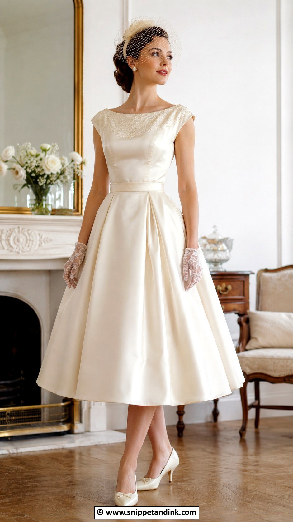 Vintage Wedding Dress With Lace Gloves - Snippet and Ink - 30 Wedding Dress with Gloves Ideas