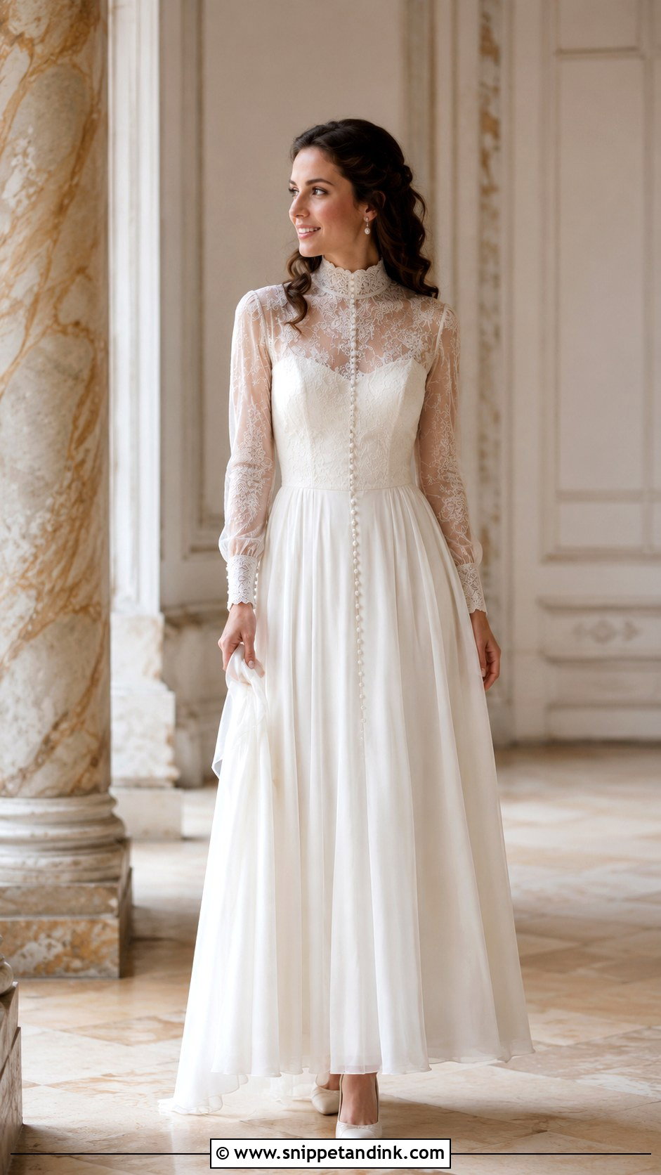 Vintage Wedding Dress With Long Sleeves - Snippet and Ink - 25 Wedding Dress with Long Sleeves