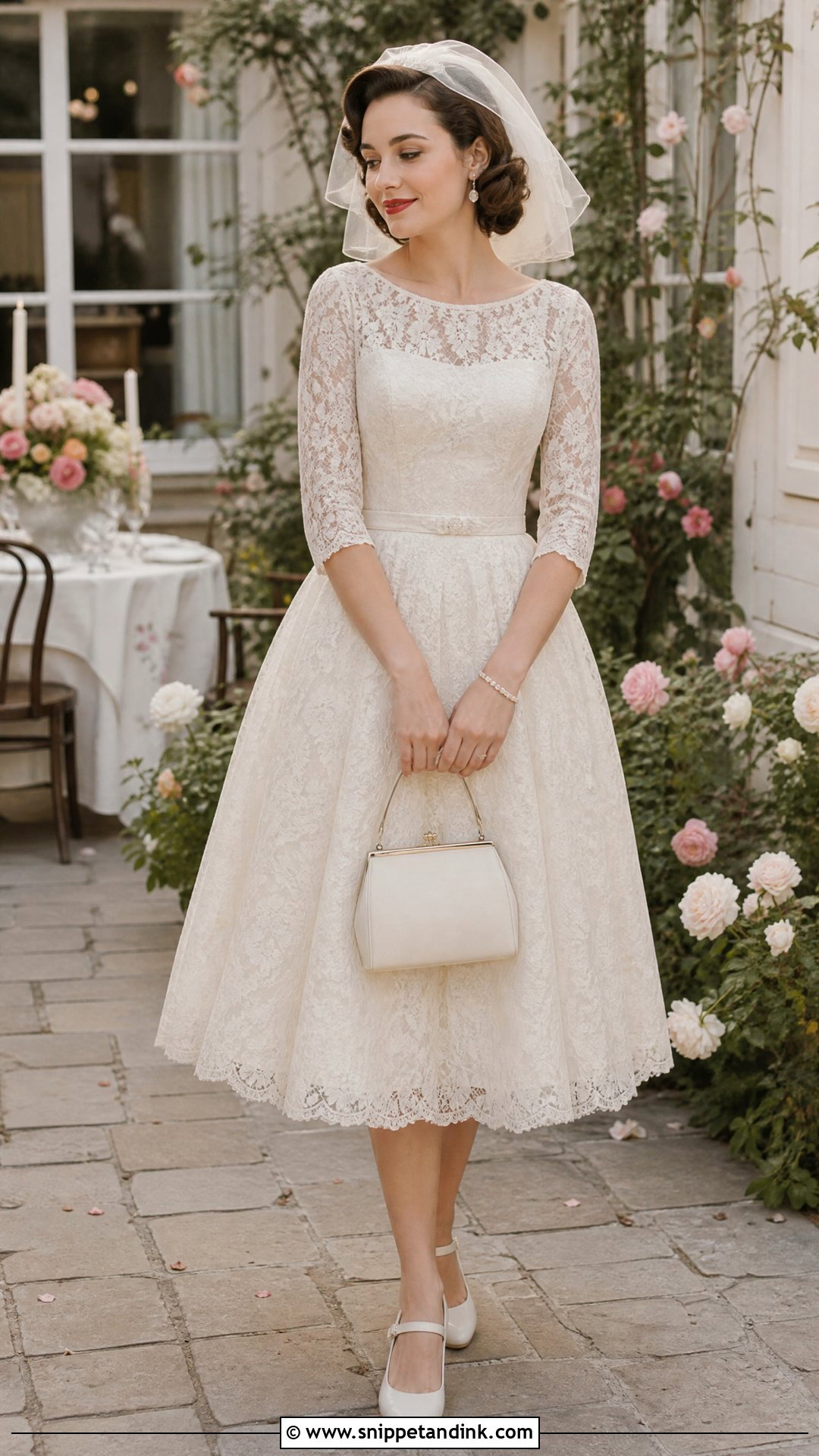 Vintage Wedding Dress With Mary Jane Shoes - Snippet and Ink - 25 Quirky Wedding Dress Ideas