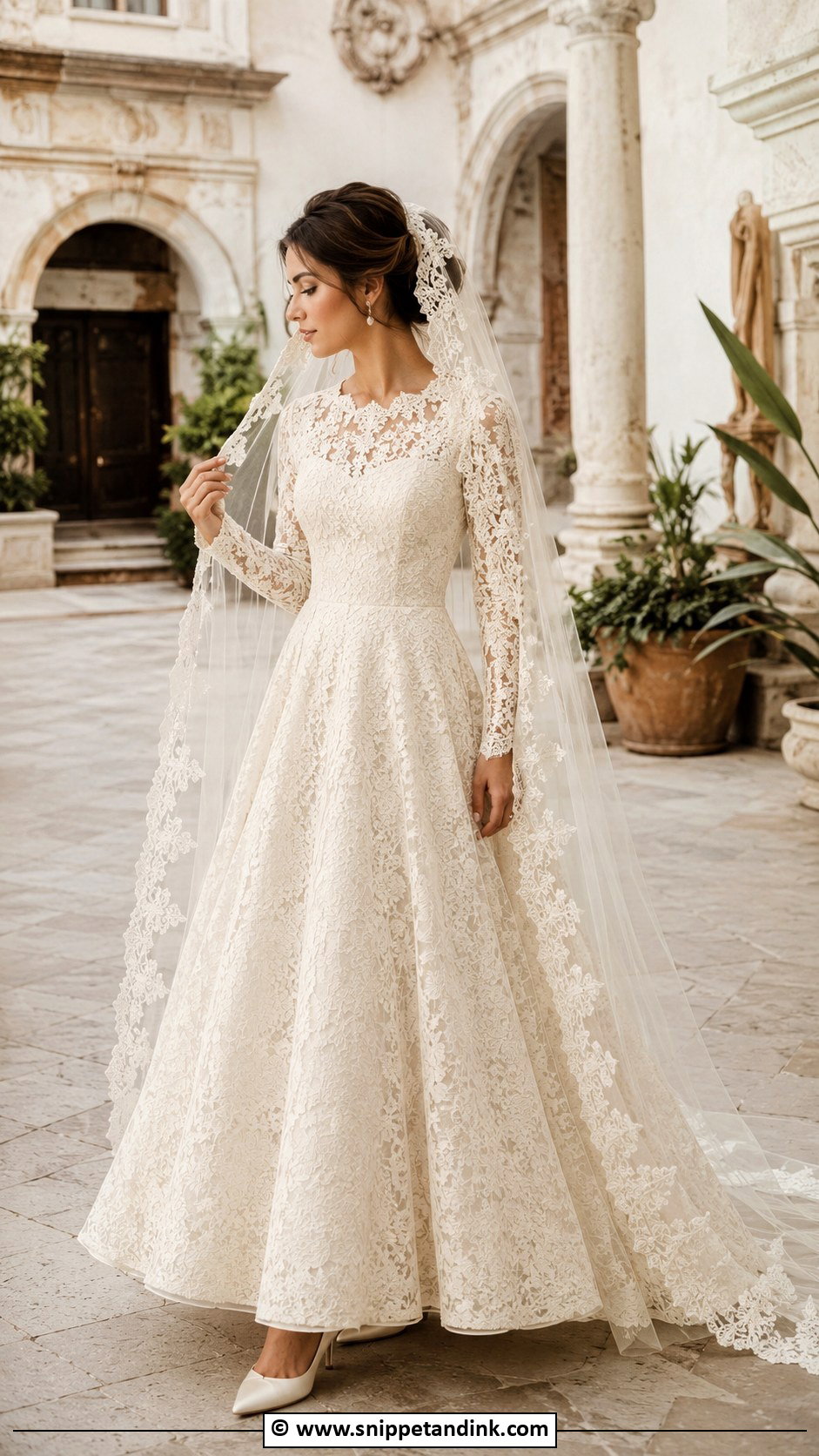 Vintage Wedding Dress With Veil - Snippet and Ink - 35 Vintage Wedding Dresses