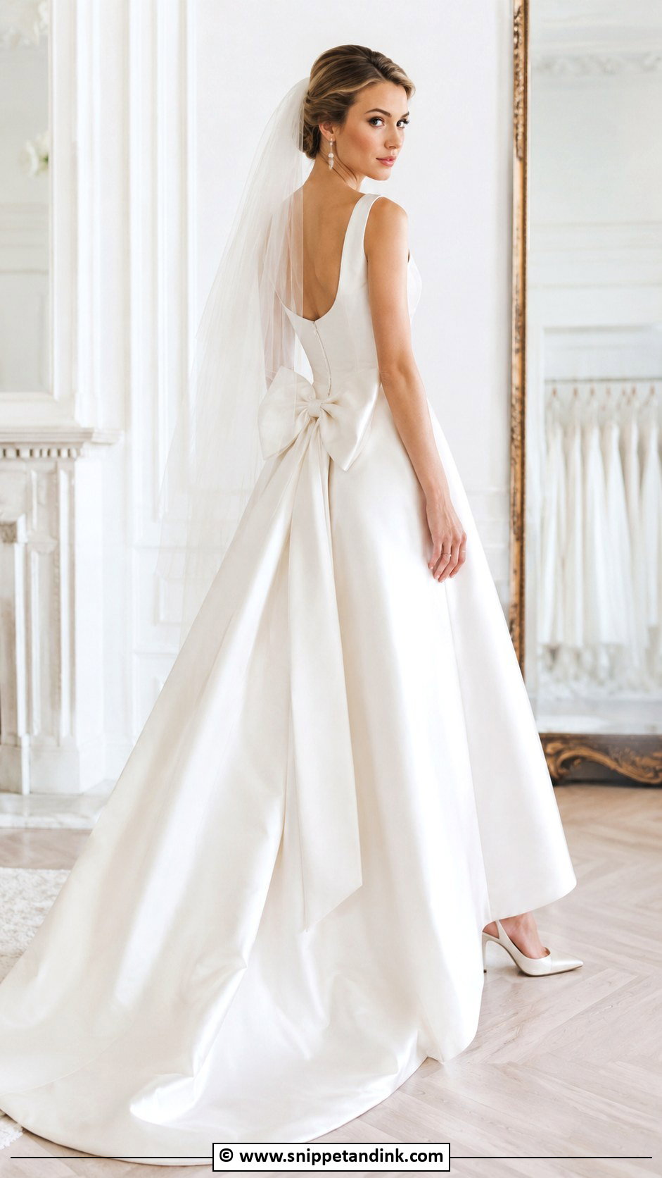 Vintage Wedding Gown With Bow - Snippet and Ink - 35 Vintage Wedding Gown Ideas