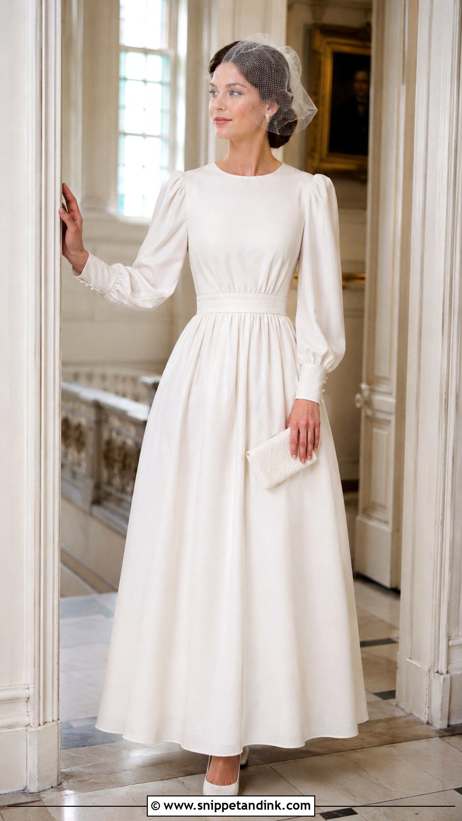 Vintage Wedding Gown With Puff Sleeves - Snippet and Ink - 20 Modest Wedding Gowns with Sleeves