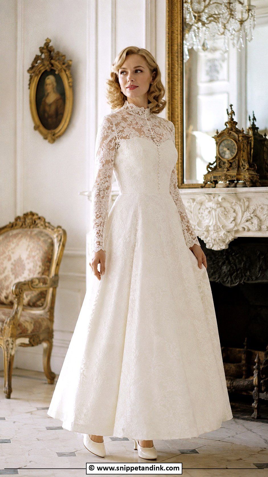 Vintage Wedding Gown With Sleeves - Snippet and Ink - 30 Wedding Gowns with Sleeves