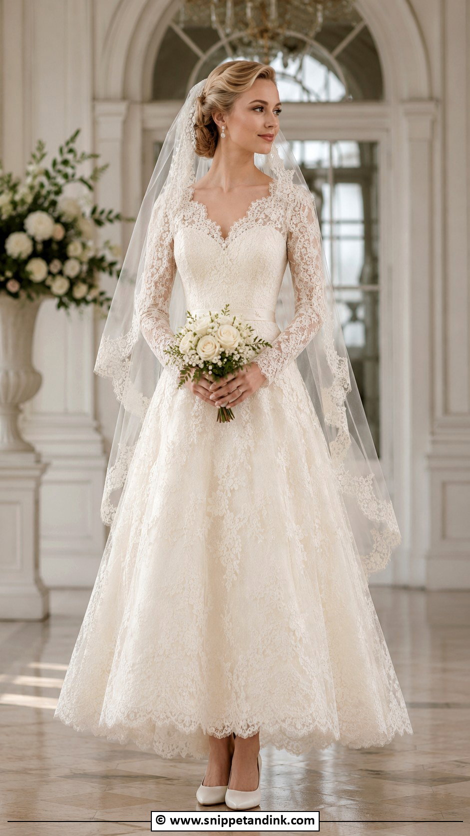 Vintage Wedding Gown With Veil - Snippet and Ink - 35 Vintage Wedding Gown Ideas