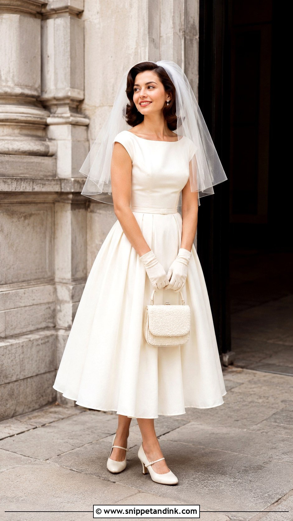 Vintage Wedding Heels With Midi Dress - Snippet and Ink - 20 Aesthetic Wedding Heels Ideas