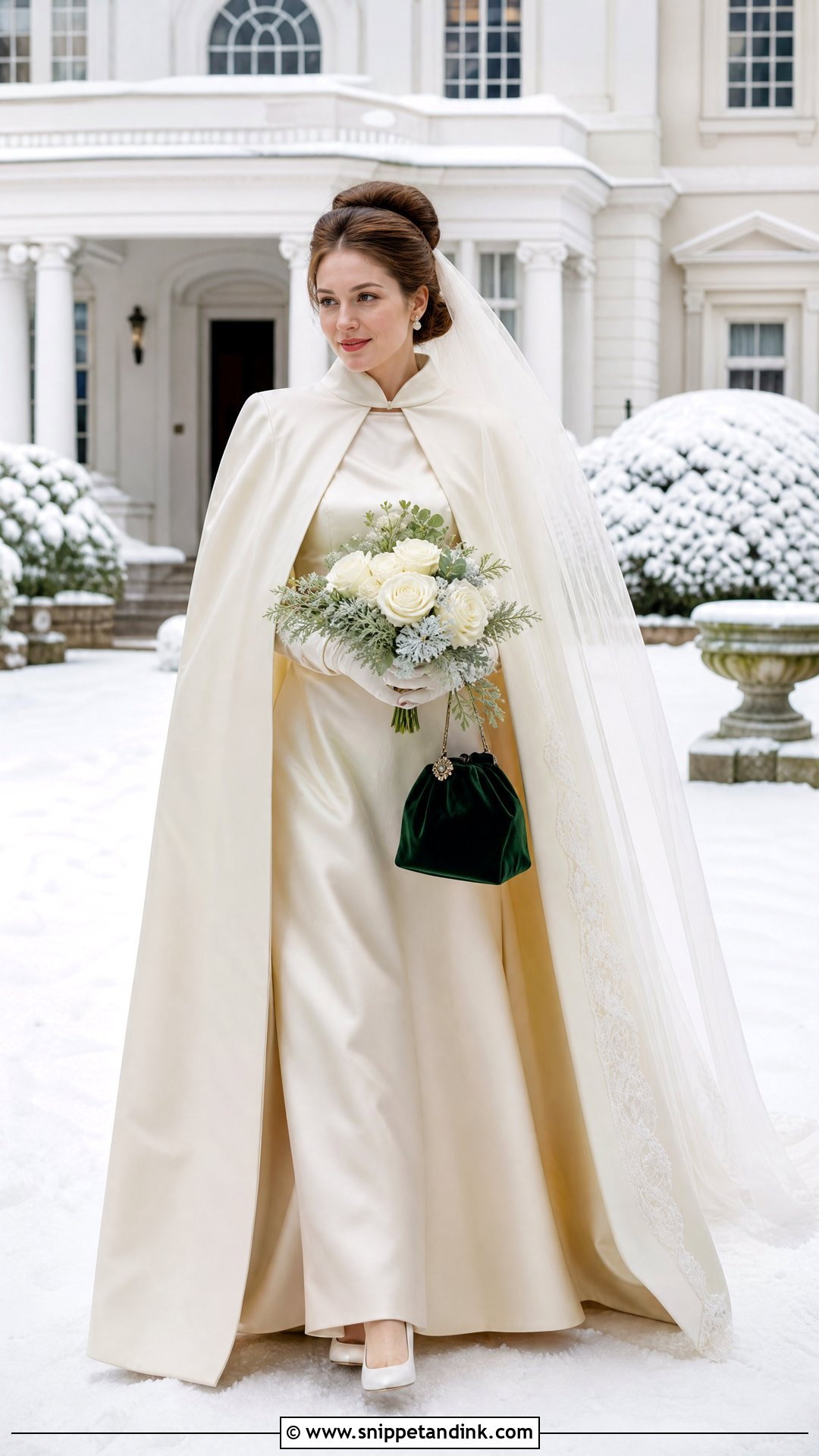 Vintage Winter Bride Outfit - Snippet and Ink - 20 Vintage Brides Ideas