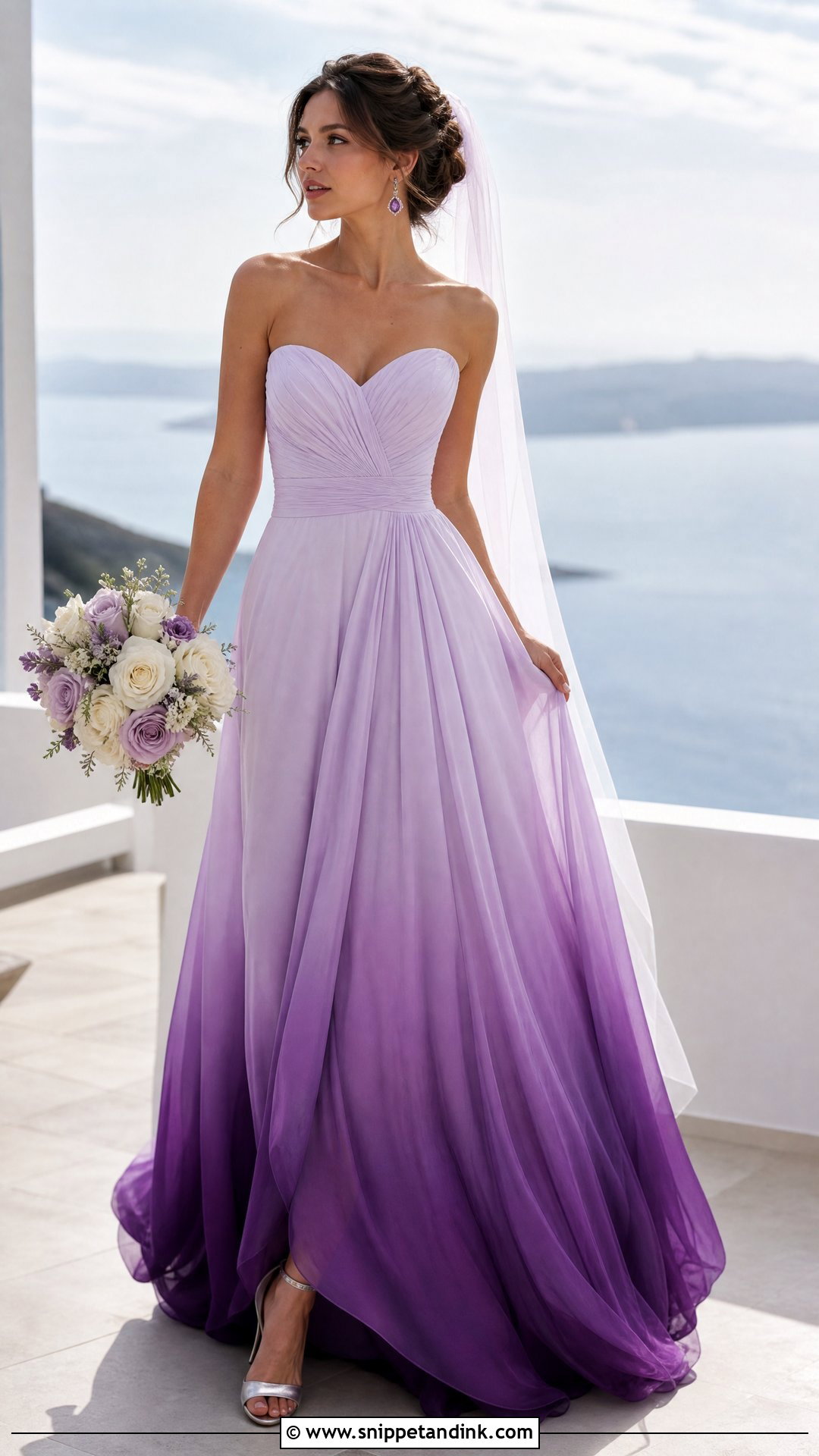 Violet Ombre Wedding Dress - Snippet and Ink - 20 Violet Wedding Dress Ideas